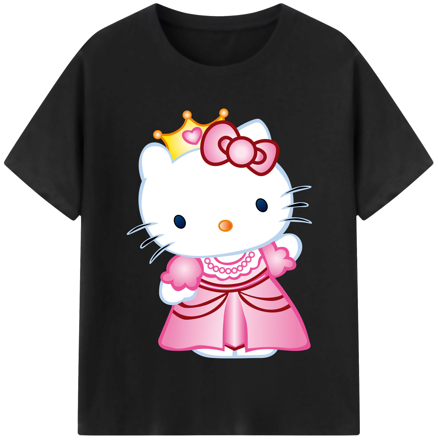 （画像用） Hello Kitty ハローキティ 綿100％半袖Tシャツ（フロントプリント）