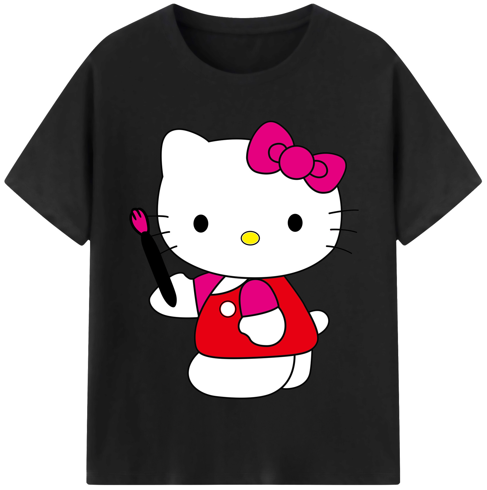 （画像用） Hello Kitty ハローキティ 綿100％半袖Tシャツ（フロントプリント）