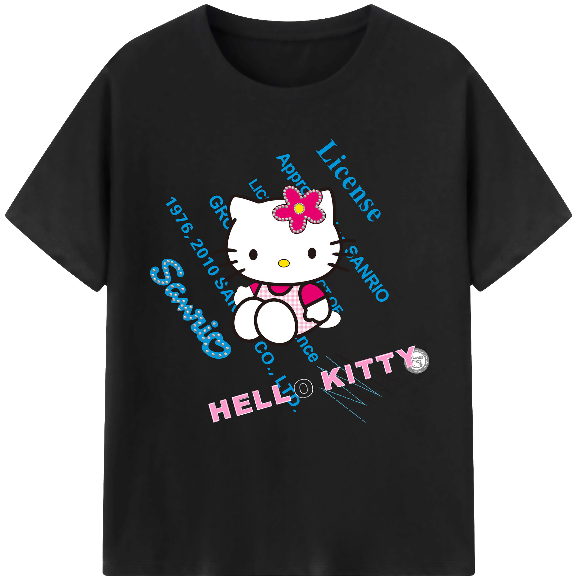 （画像用） Hello Kitty ハローキティ 綿100％半袖Tシャツ（フロントプリント）