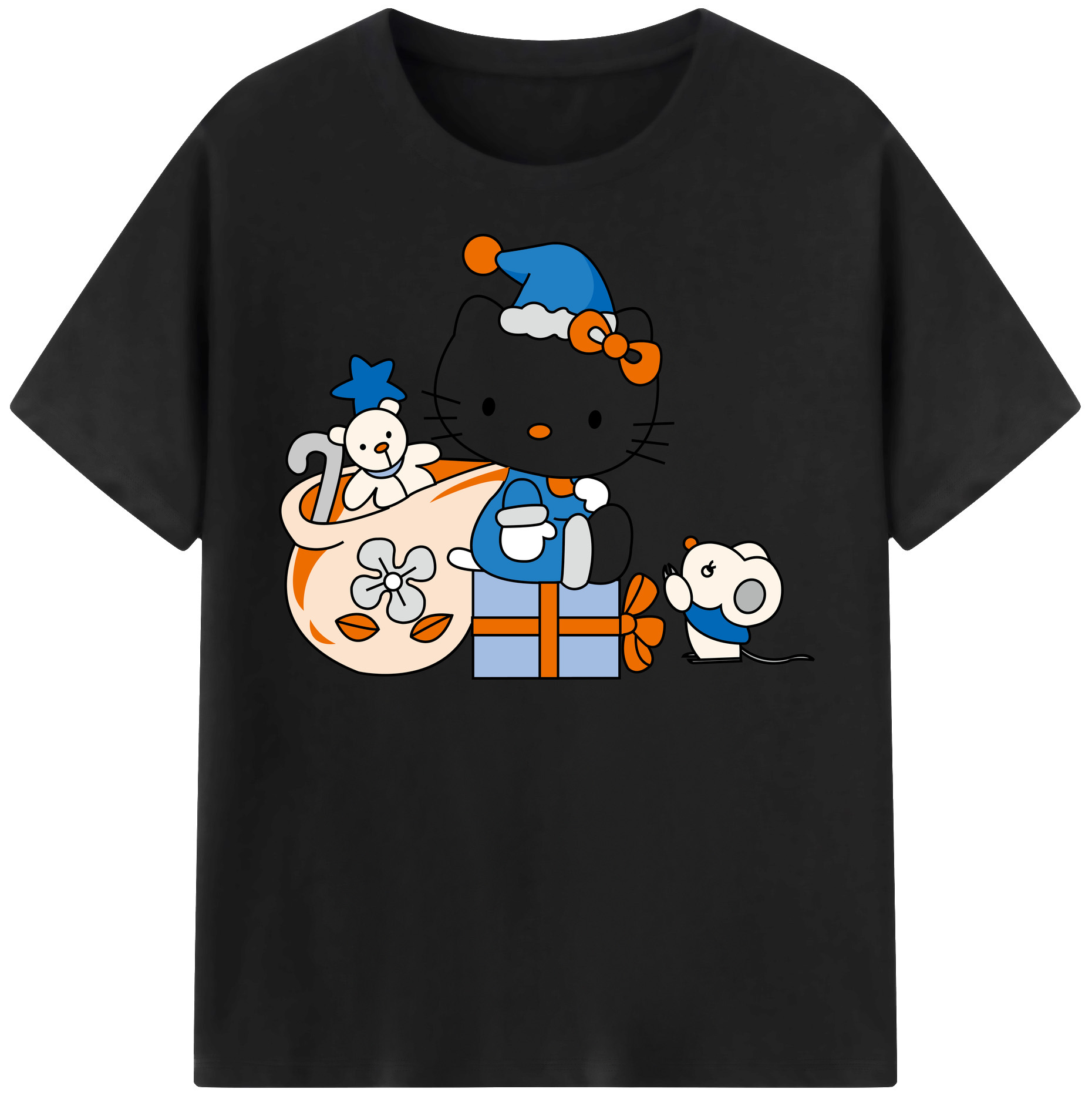 （画像用） Hello Kitty ハローキティ 綿100％半袖Tシャツ（フロントプリント）