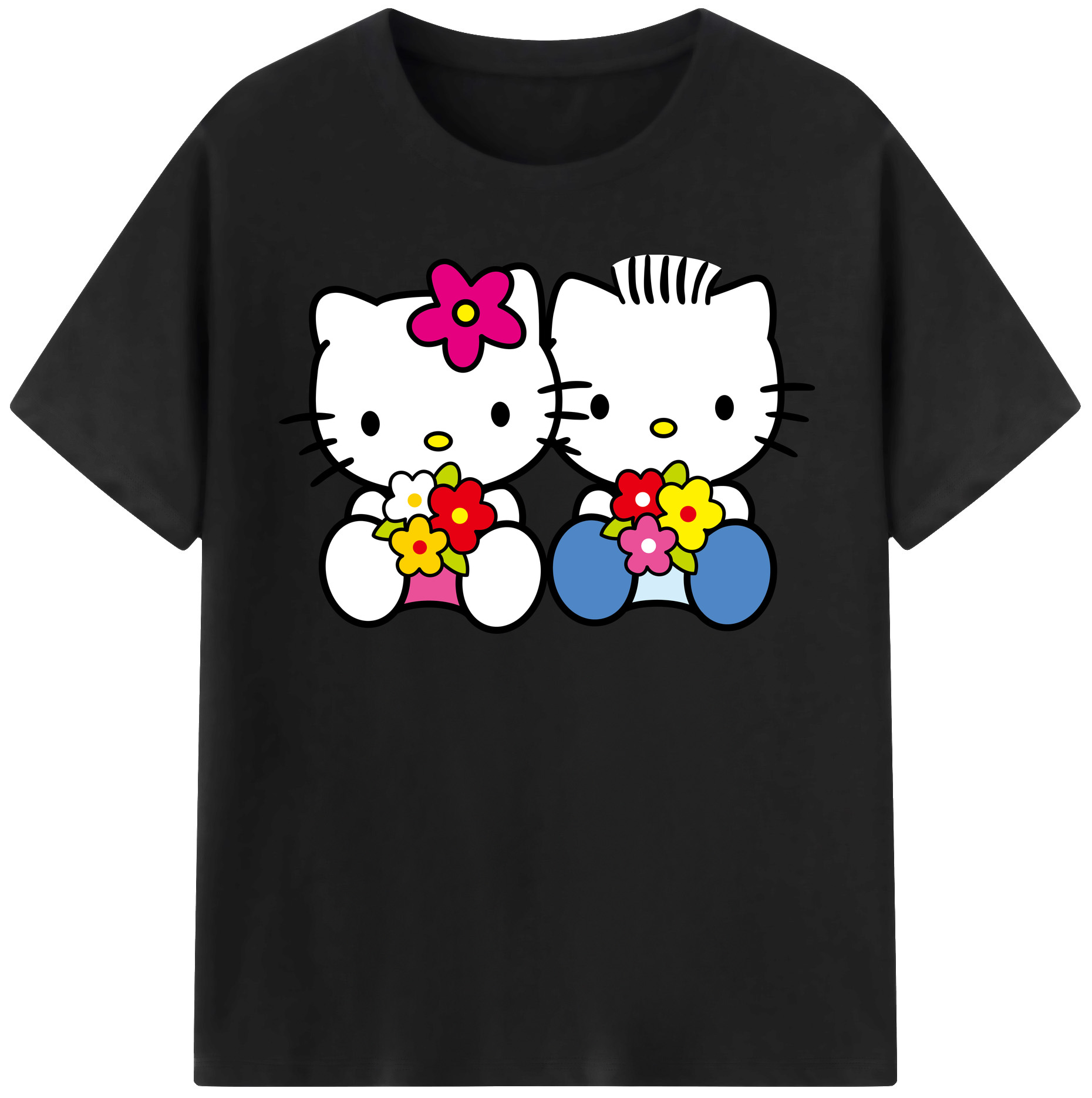 （画像用） Hello Kitty ハローキティ 綿100％半袖Tシャツ（フロントプリント）
