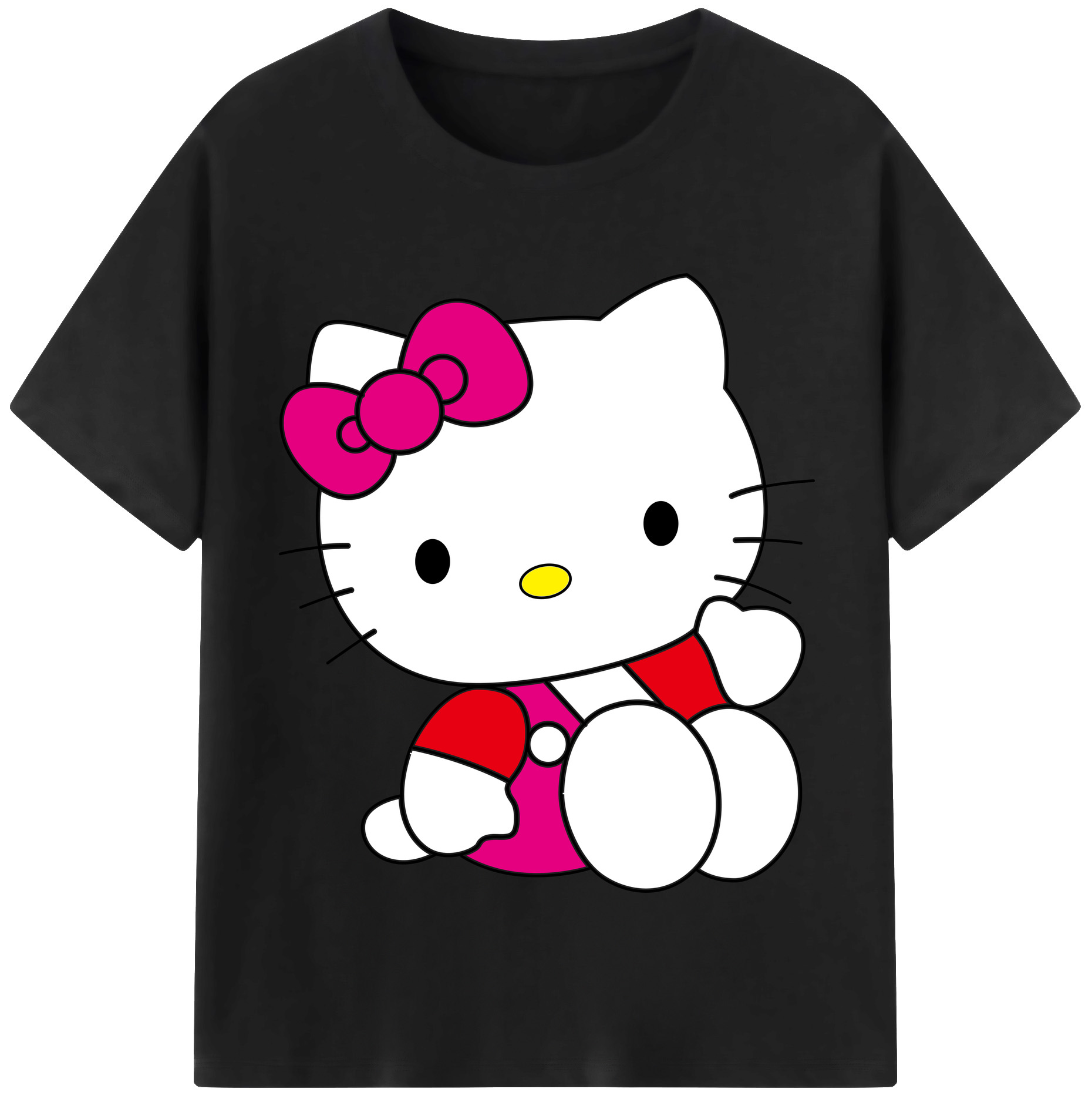 （画像用） Hello Kitty ハローキティ 綿100％半袖Tシャツ（フロントプリント）