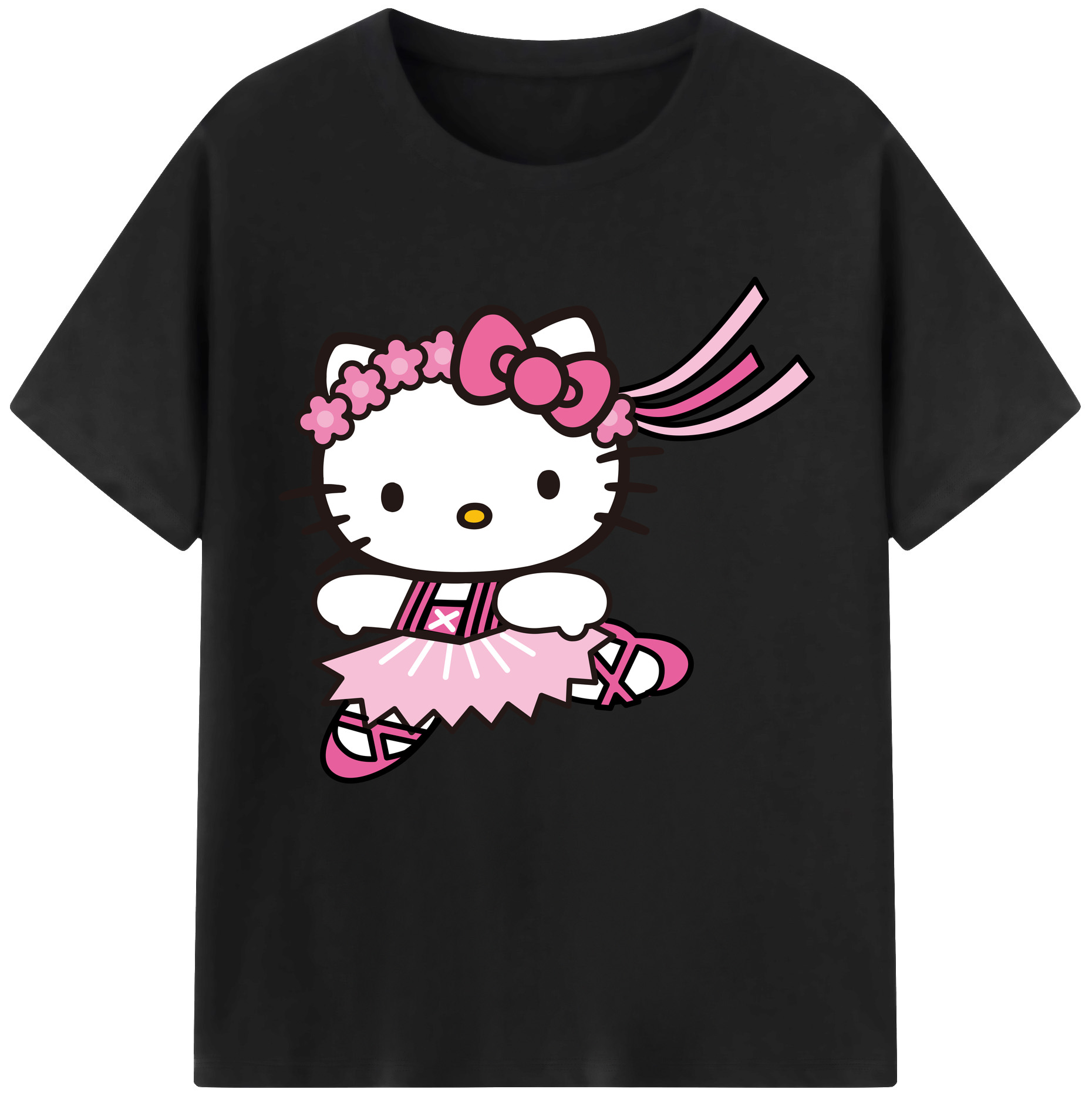 （画像用） Hello Kitty ハローキティ 綿100％半袖Tシャツ（フロントプリント）