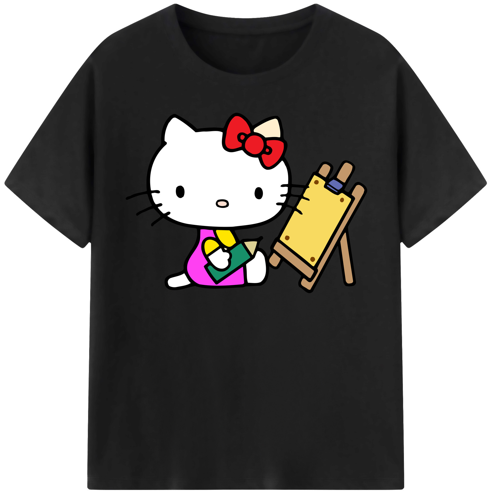 （画像用） Hello Kitty ハローキティ 綿100％半袖Tシャツ（フロントプリント）