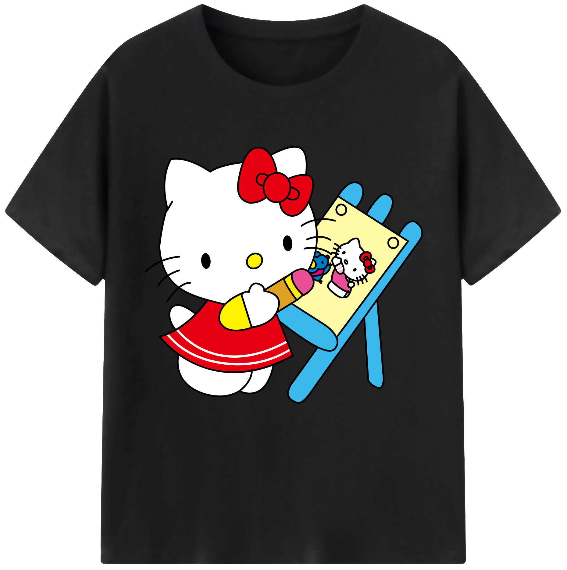 （画像用） Hello Kitty ハローキティ 綿100％半袖Tシャツ（フロントプリント）