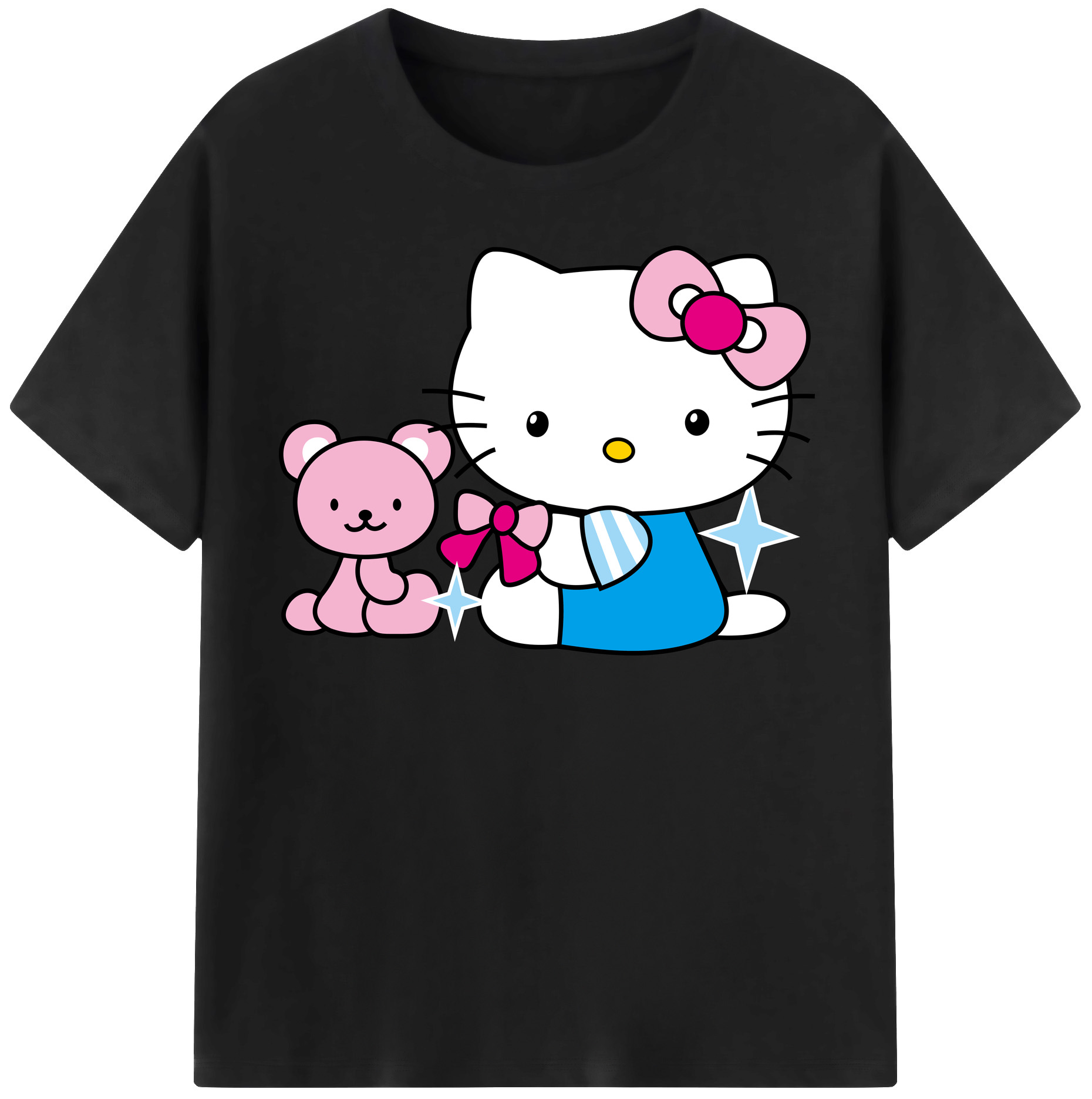（画像用） Hello Kitty ハローキティ 綿100％半袖Tシャツ（フロントプリント）