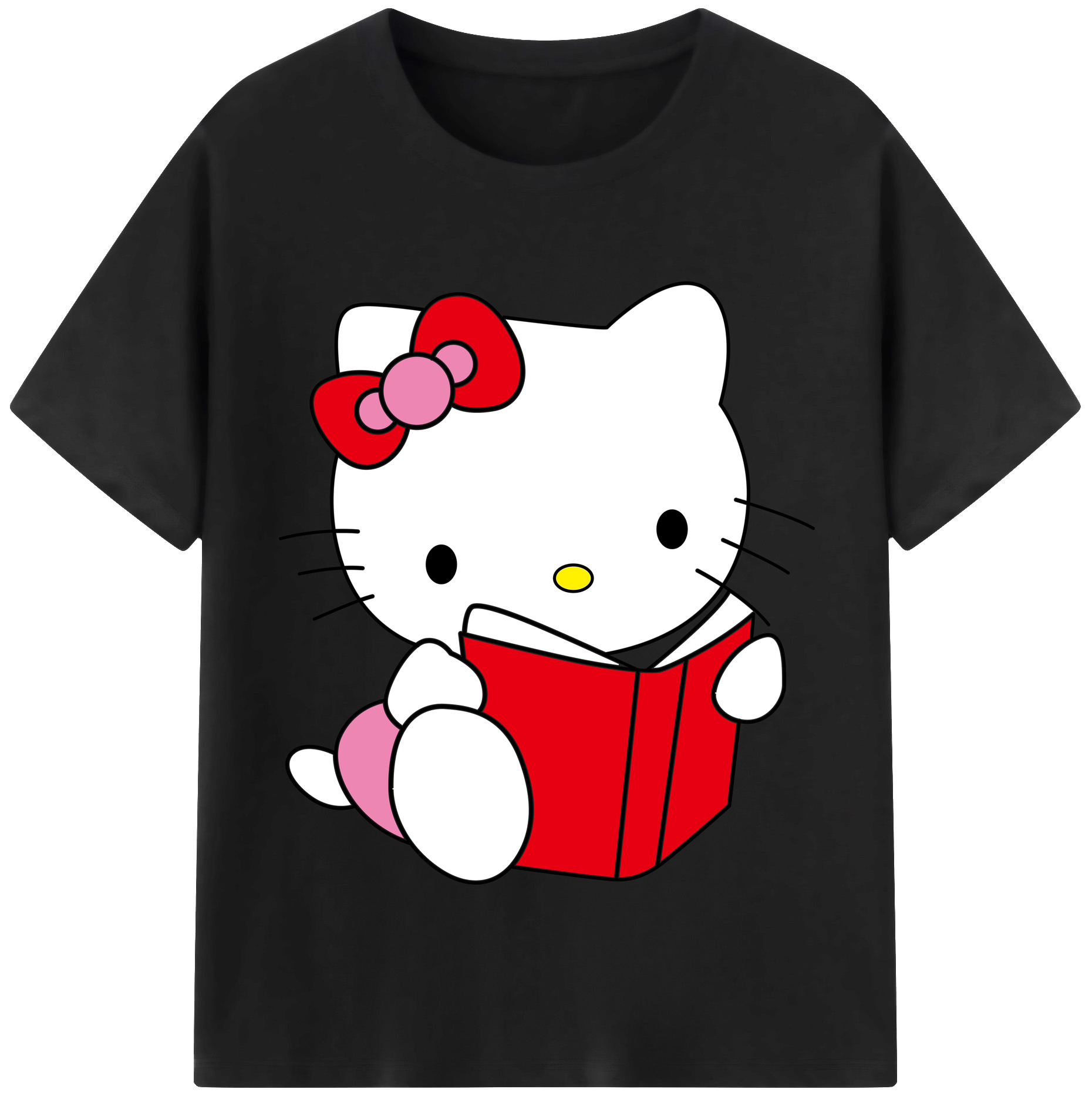 （画像用） Hello Kitty ハローキティ 綿100％半袖Tシャツ（フロントプリント）