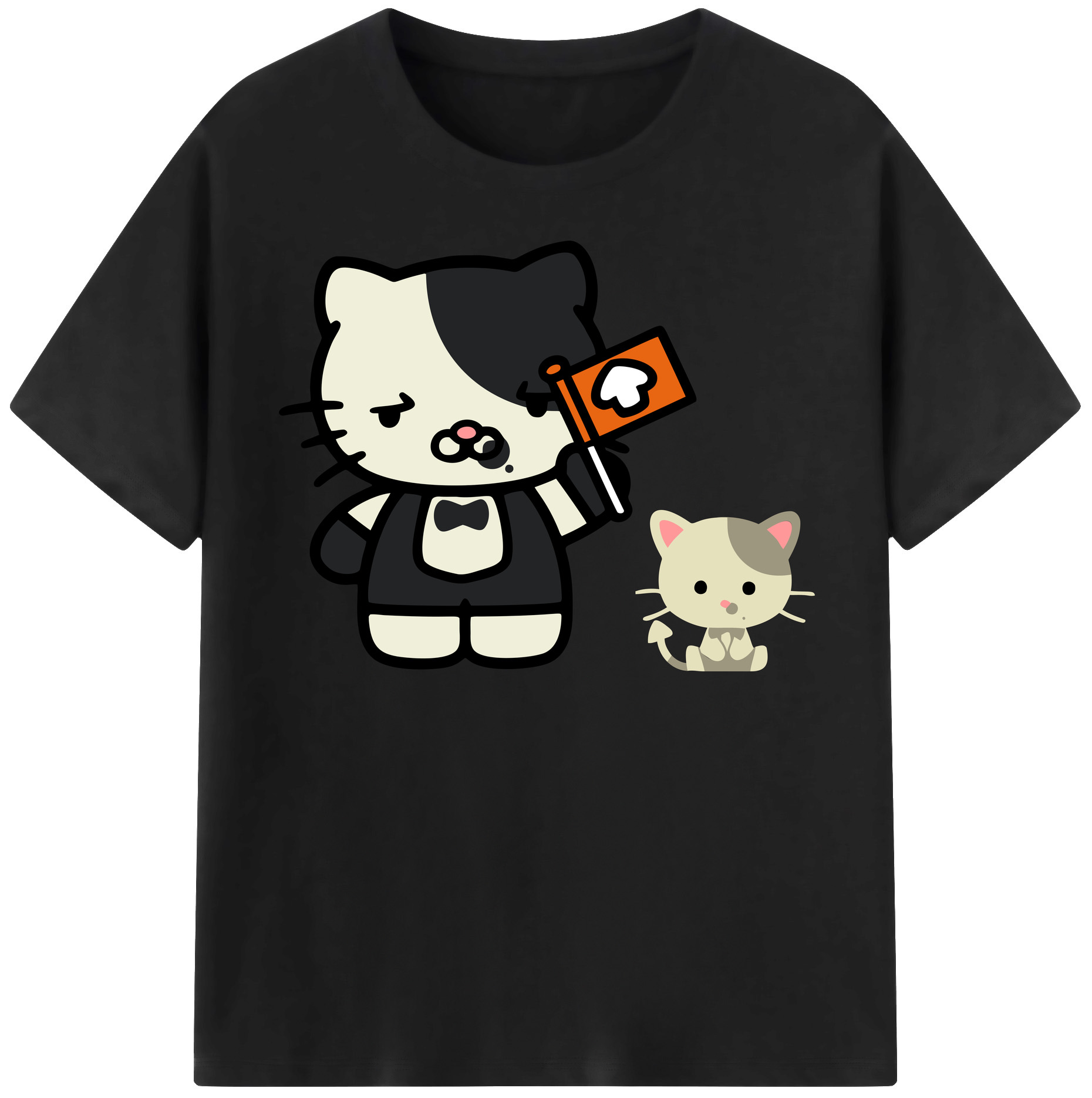 （画像用） Hello Kitty ハローキティ 綿100％半袖Tシャツ（フロントプリント）