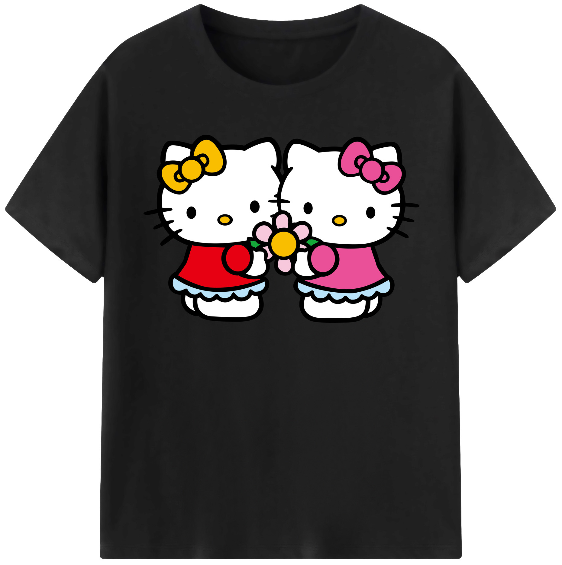 （画像用） Hello Kitty ハローキティ 綿100％半袖Tシャツ（フロントプリント）