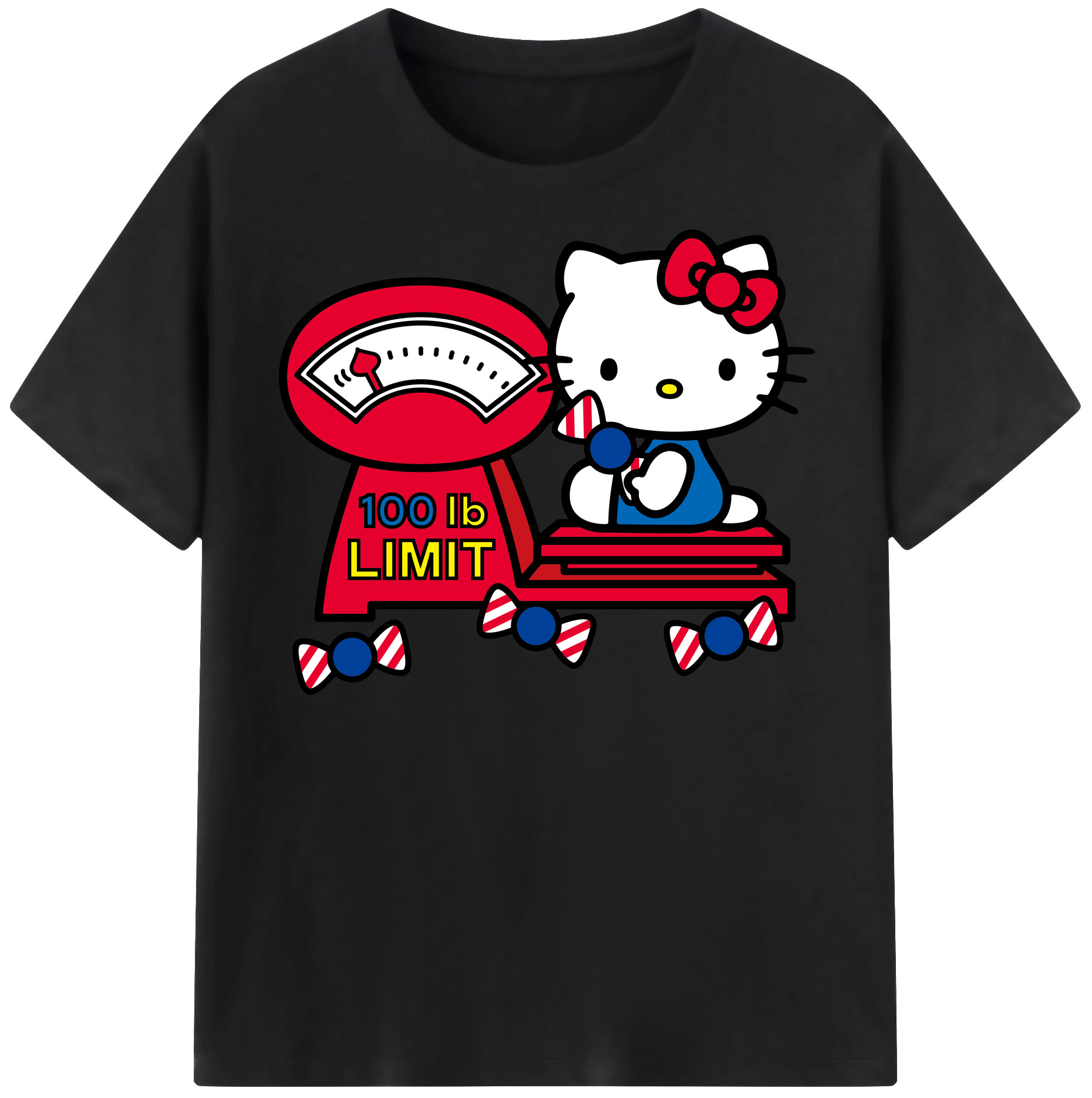 （画像用） Hello Kitty ハローキティ 綿100％半袖Tシャツ（フロントプリント）