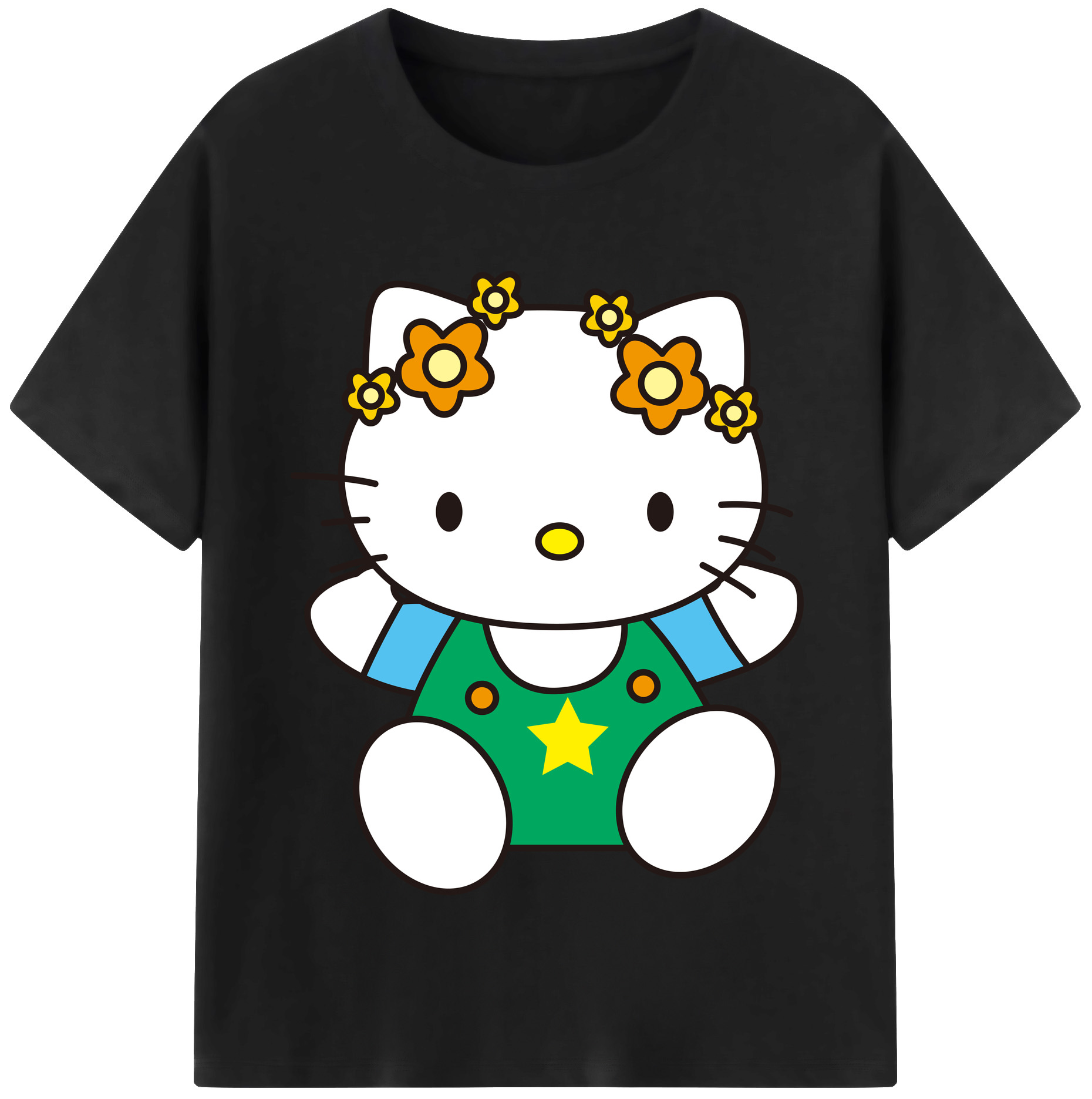 （画像用） Hello Kitty ハローキティ 綿100％半袖Tシャツ（フロントプリント）