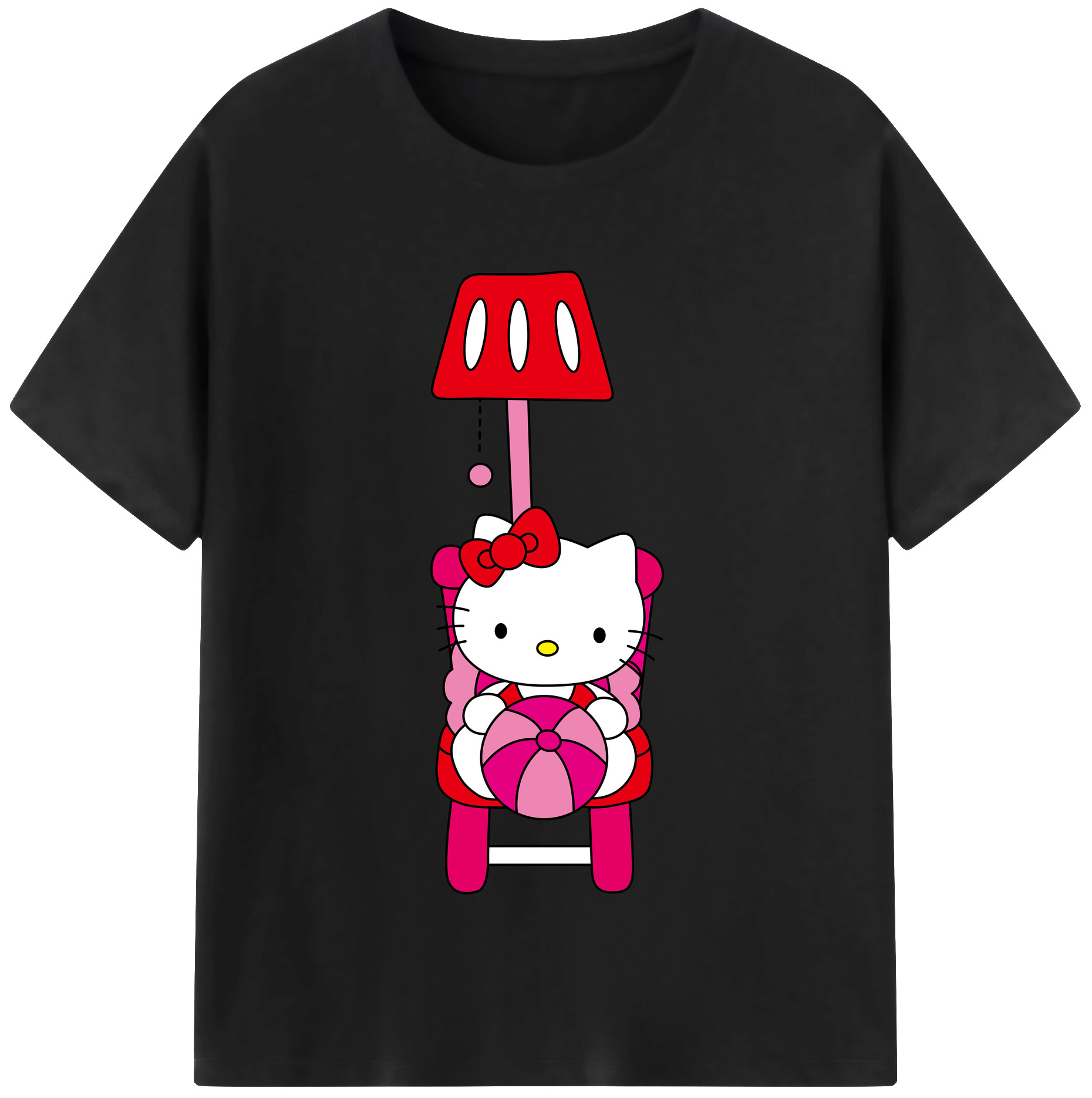 （画像用） Hello Kitty ハローキティ 綿100％半袖Tシャツ（フロントプリント）