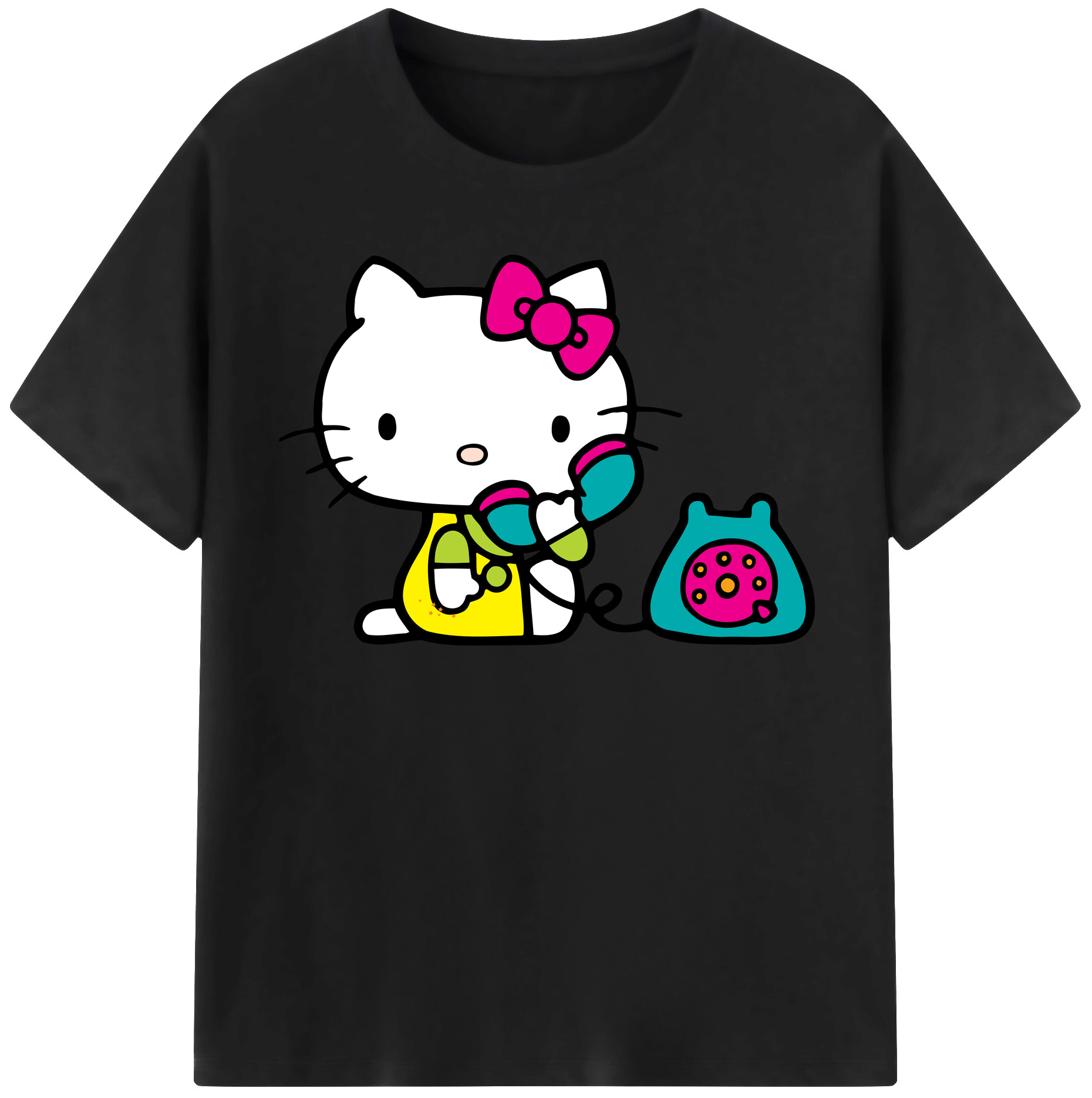 （画像用） Hello Kitty ハローキティ 綿100％半袖Tシャツ（フロントプリント）