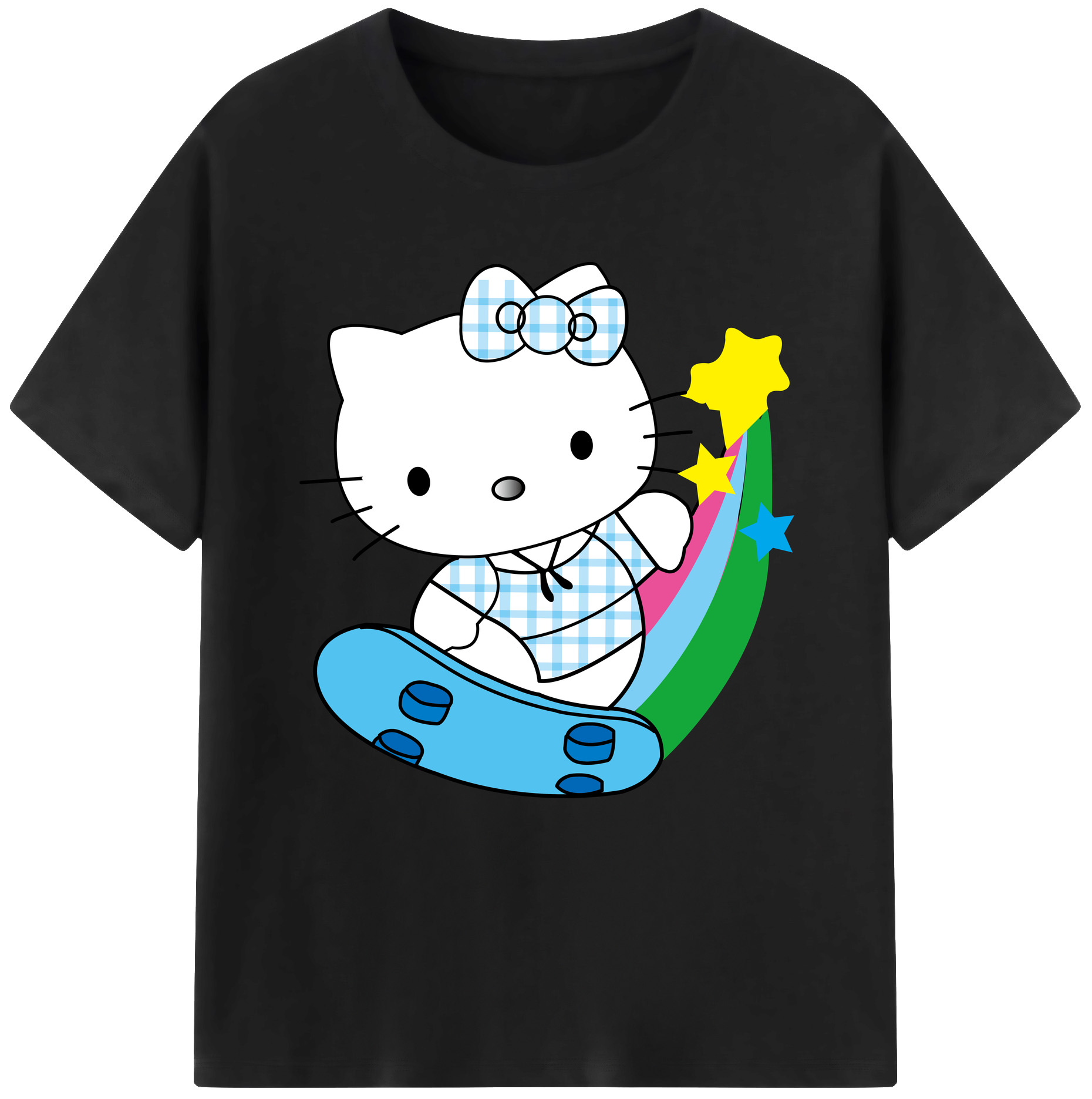 （画像用） Hello Kitty ハローキティ 綿100％半袖Tシャツ（フロントプリント）