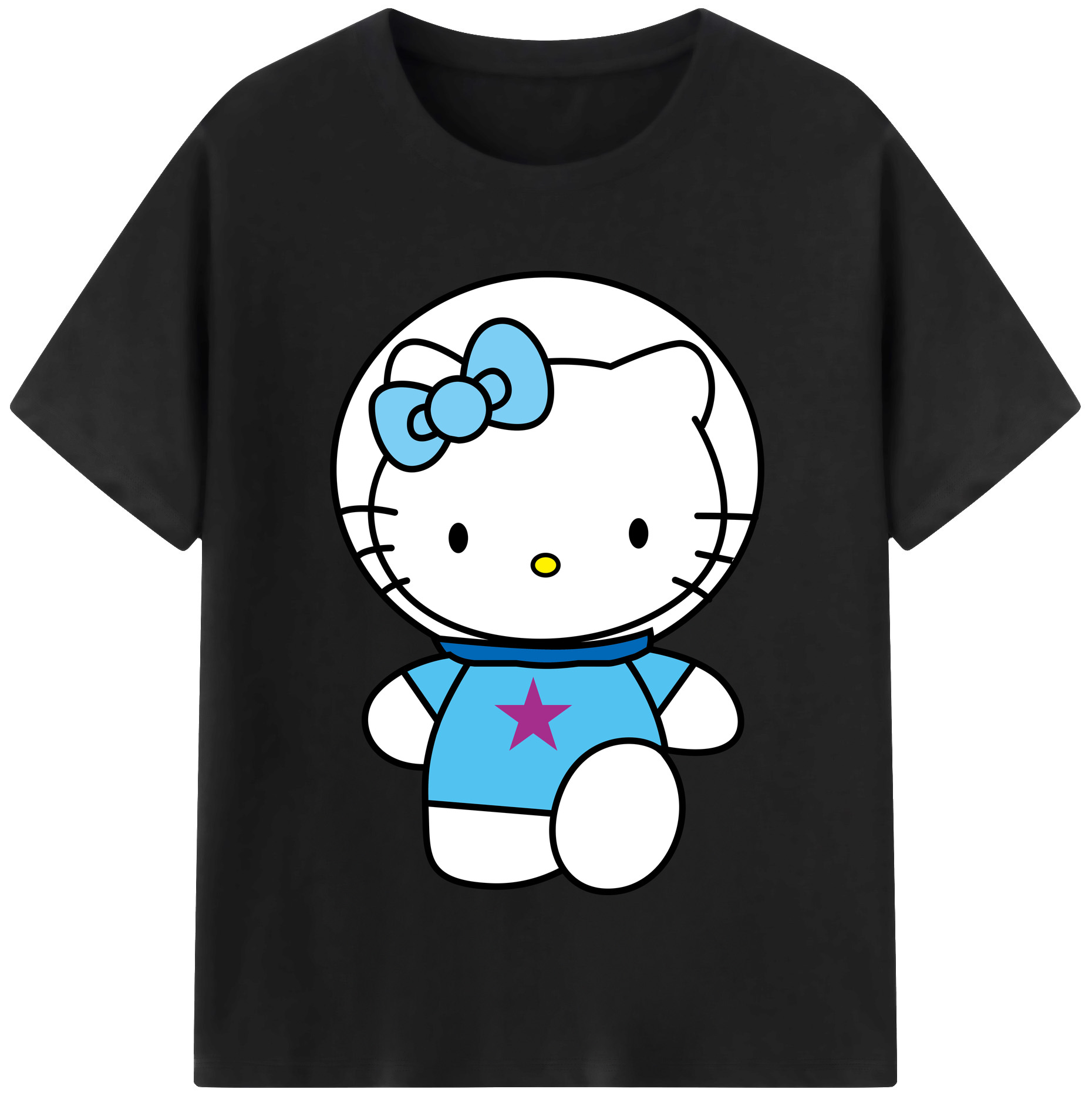 （画像用） Hello Kitty ハローキティ 綿100％半袖Tシャツ（フロントプリント）