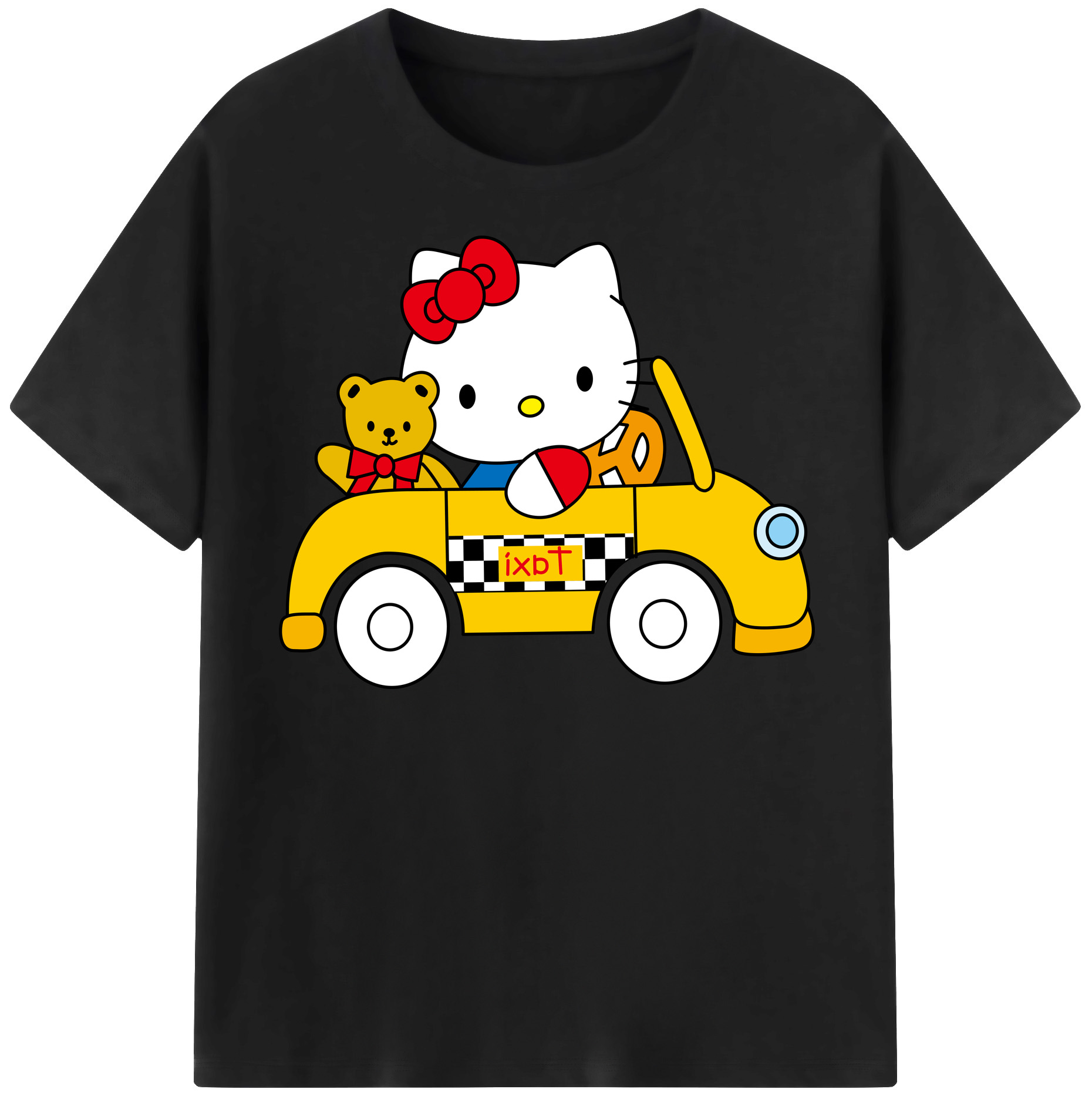 （画像用） Hello Kitty ハローキティ 綿100％半袖Tシャツ（フロントプリント）