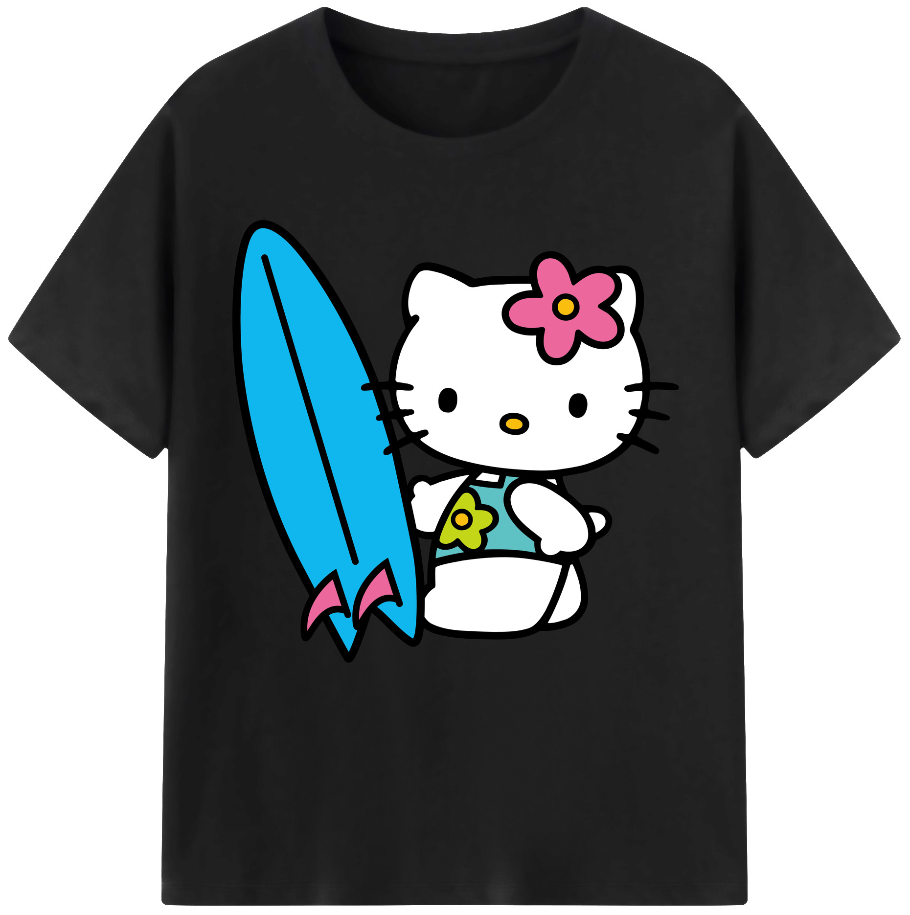 （画像用） Hello Kitty ハローキティ 綿100％半袖Tシャツ（フロントプリント）