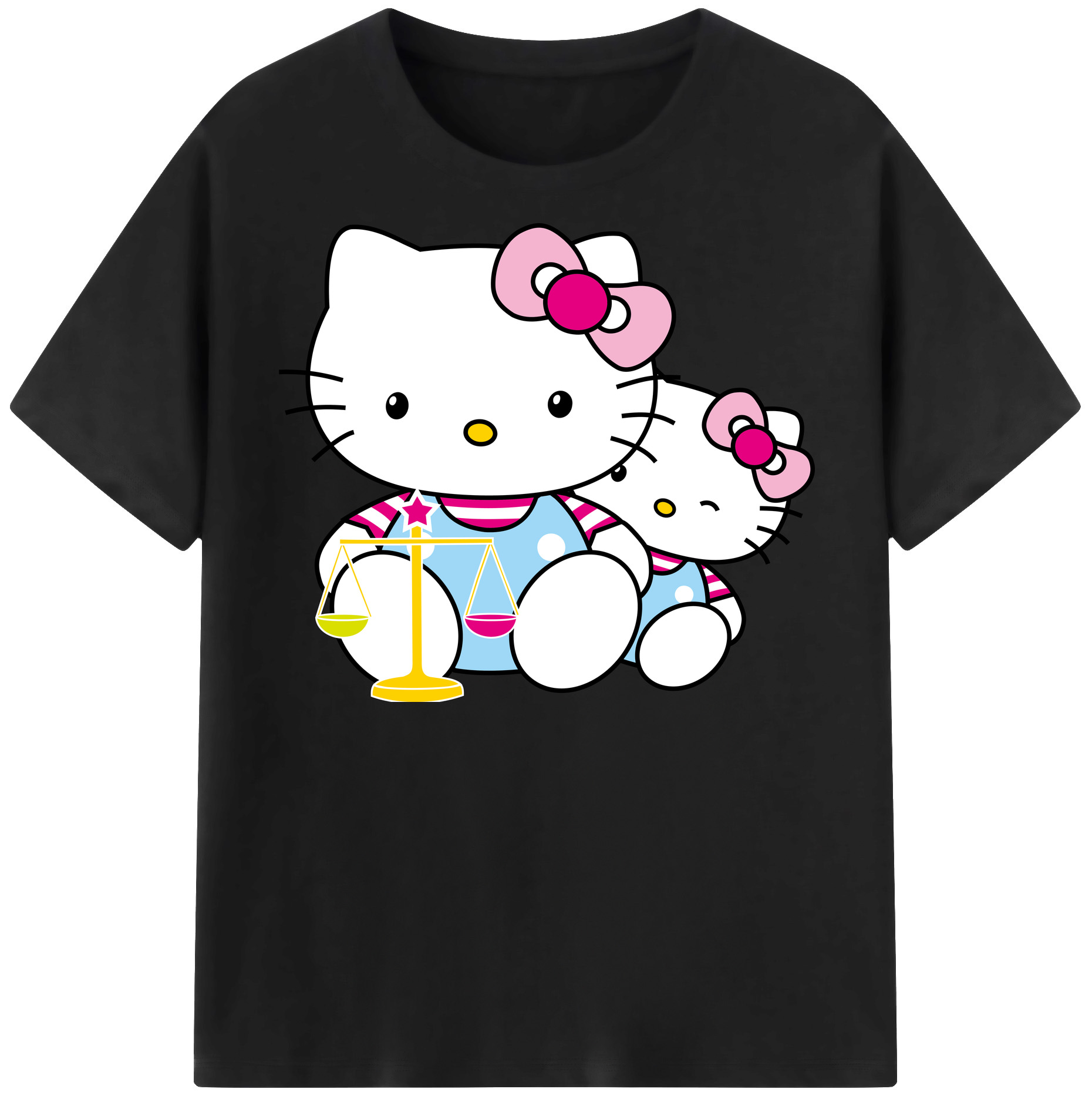 （画像用） Hello Kitty ハローキティ 綿100％半袖Tシャツ（フロントプリント）
