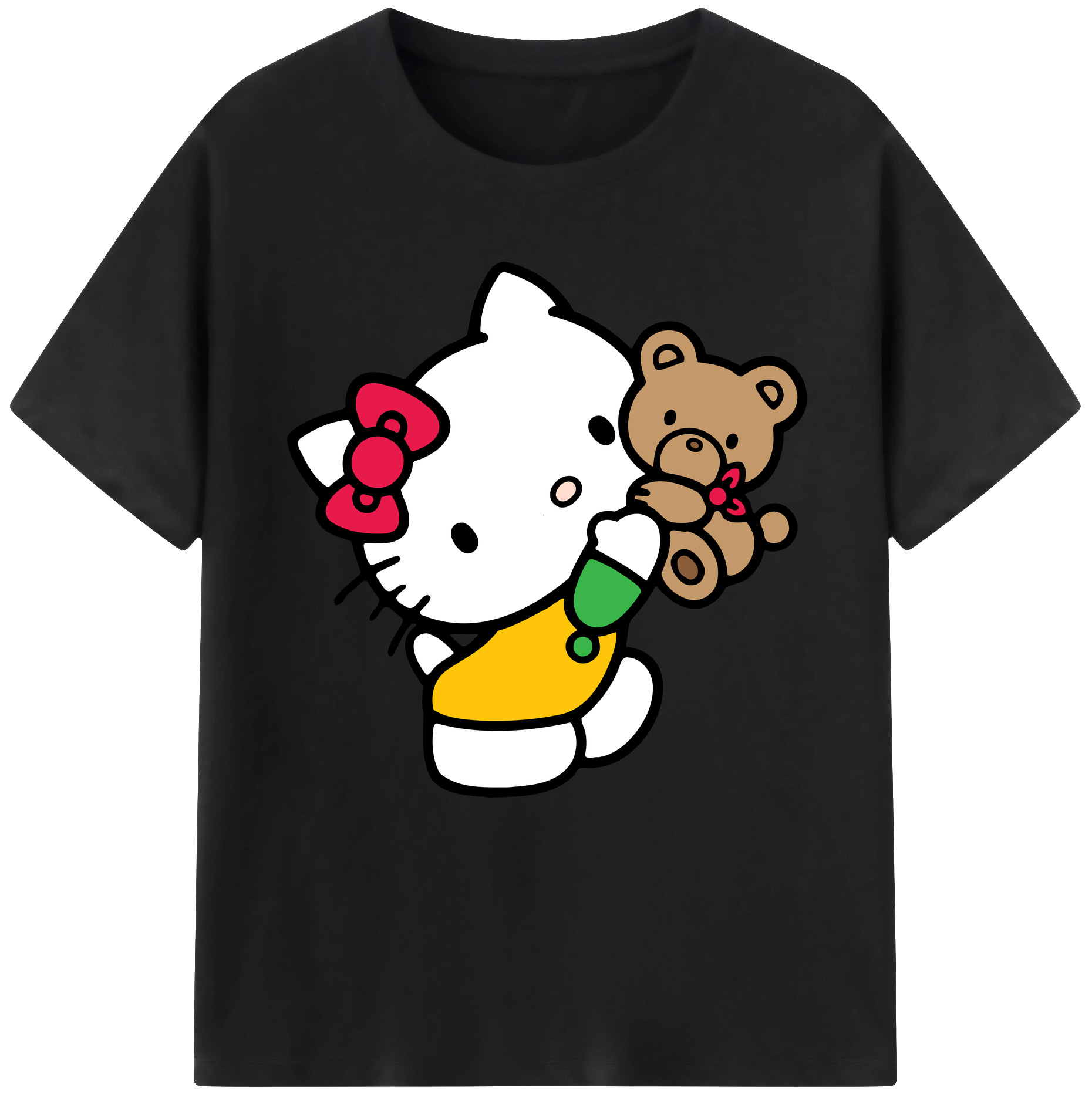 （画像用） Hello Kitty ハローキティ 綿100％半袖Tシャツ（フロントプリント）