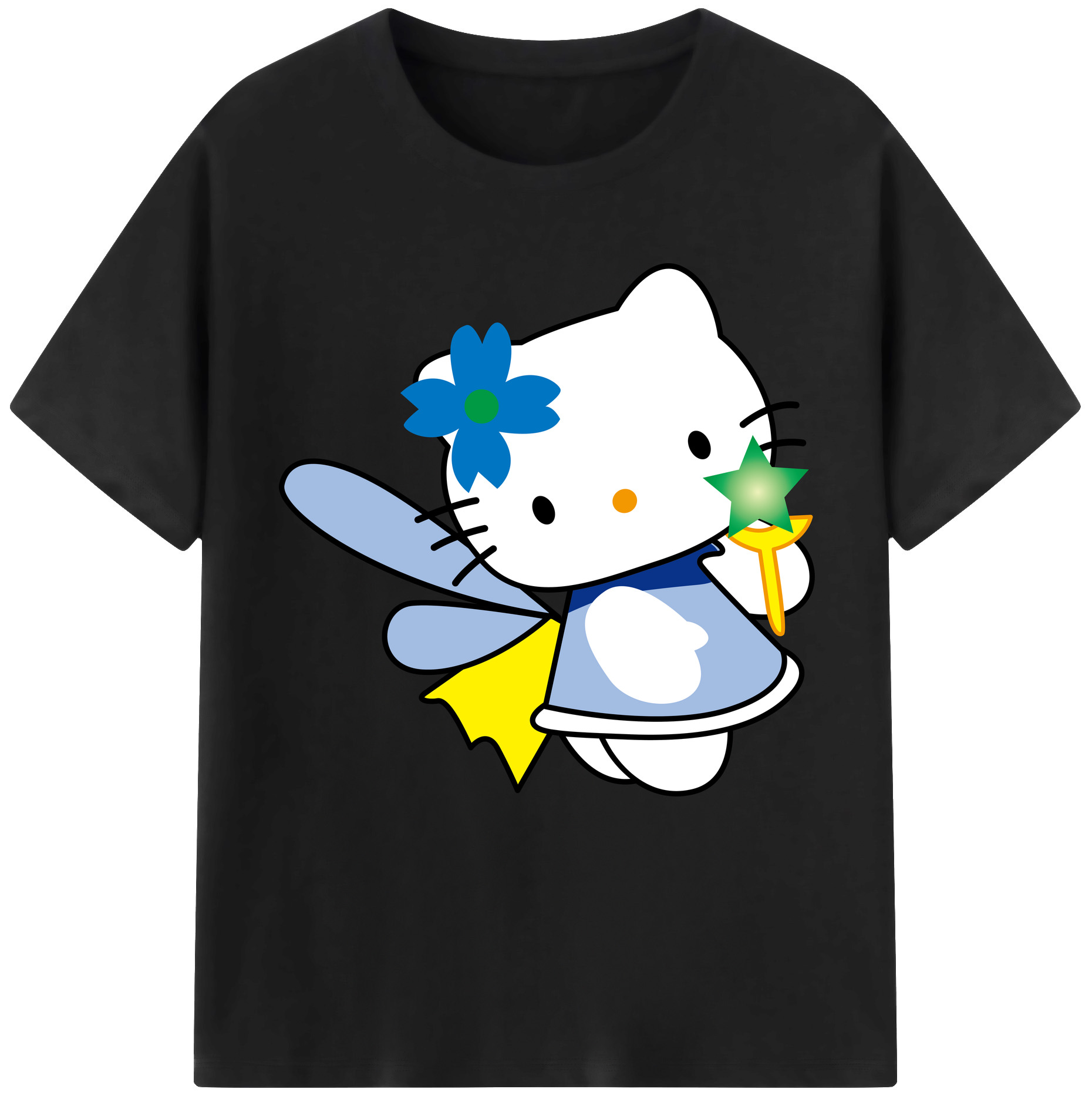 （画像用） Hello Kitty ハローキティ 綿100％半袖Tシャツ（フロントプリント）