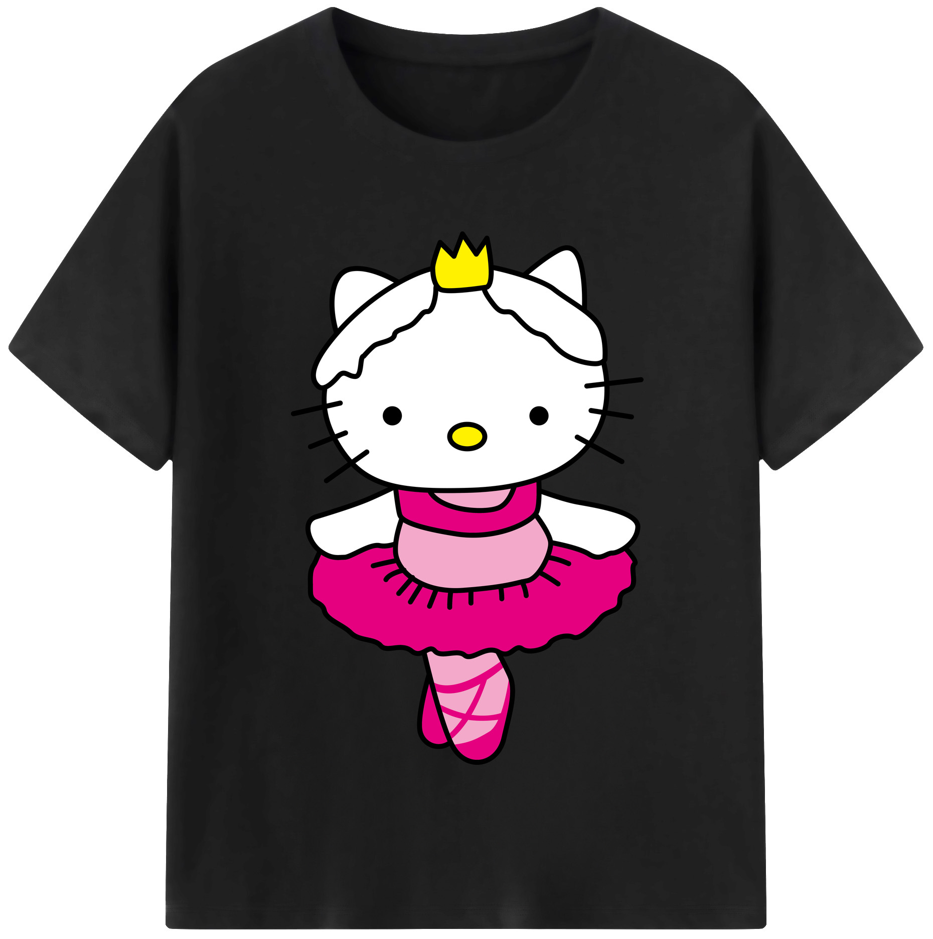 （画像用） Hello Kitty ハローキティ 綿100％半袖Tシャツ（フロントプリント）