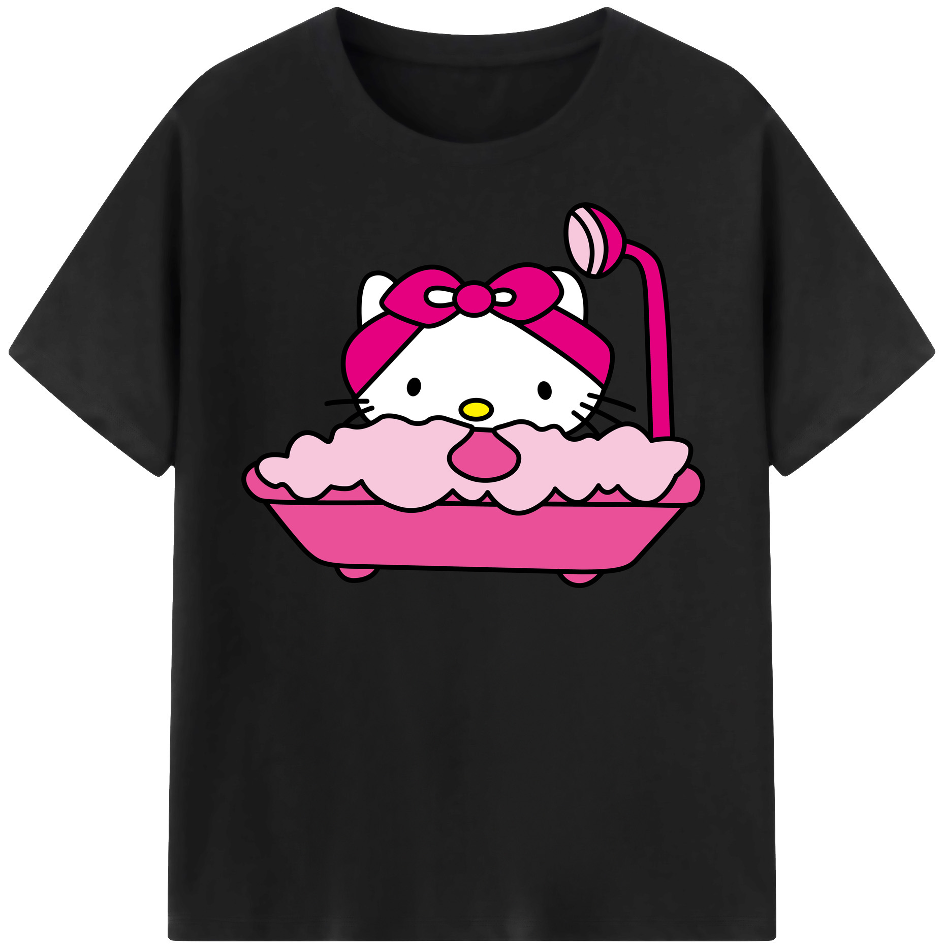 （画像用） Hello Kitty ハローキティ 綿100％半袖Tシャツ（フロントプリント）