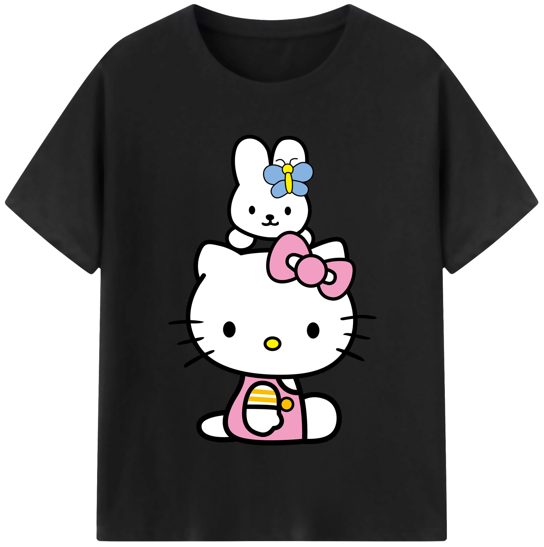 （画像用） Hello Kitty ハローキティ 綿100％半袖Tシャツ（フロントプリント）