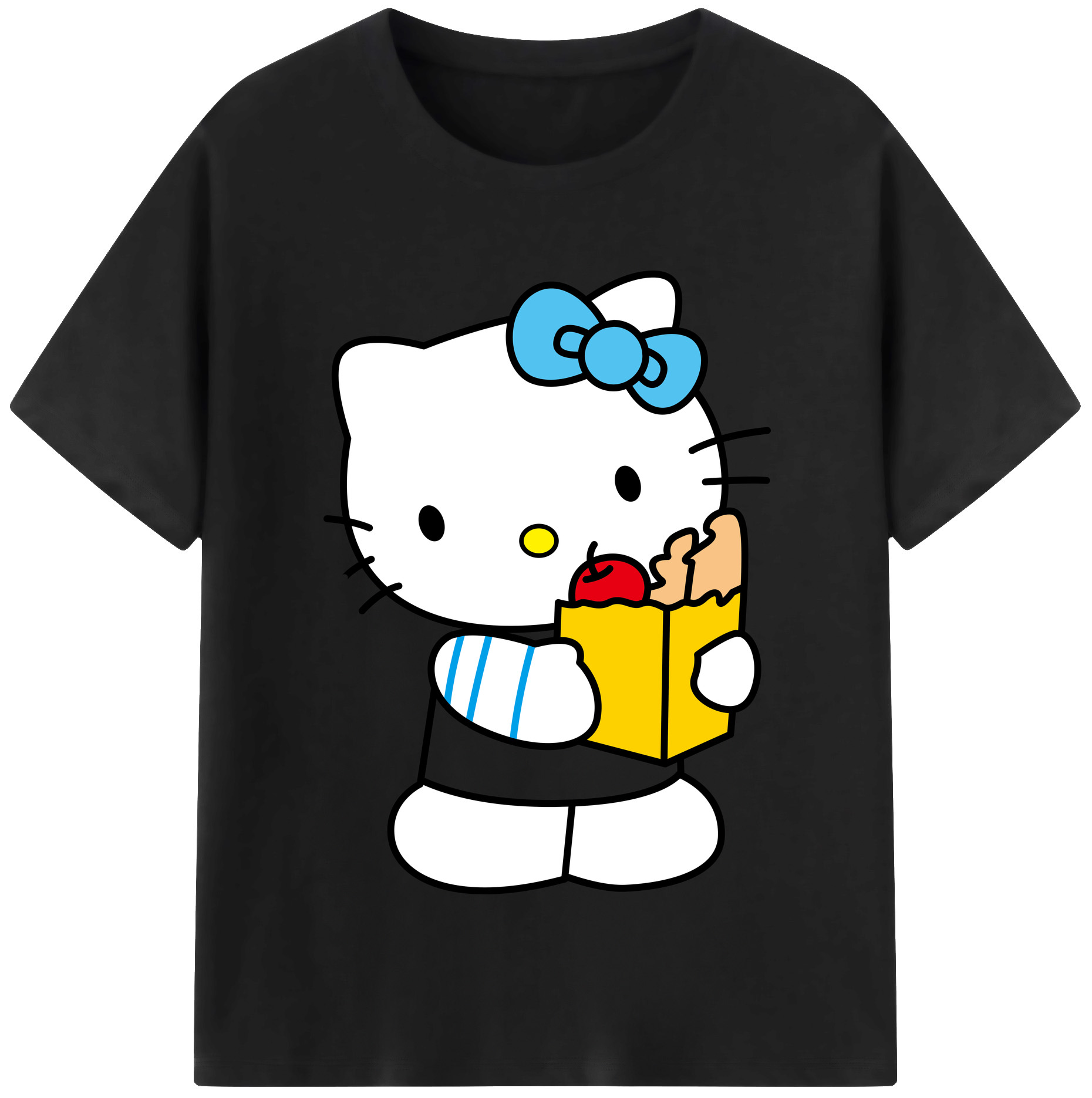 （画像用） Hello Kitty ハローキティ 綿100％半袖Tシャツ（フロントプリント）