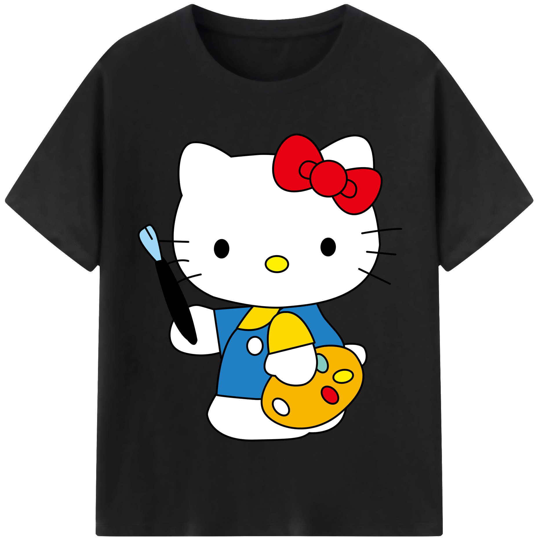（画像用） Hello Kitty ハローキティ 綿100％半袖Tシャツ（フロントプリント）