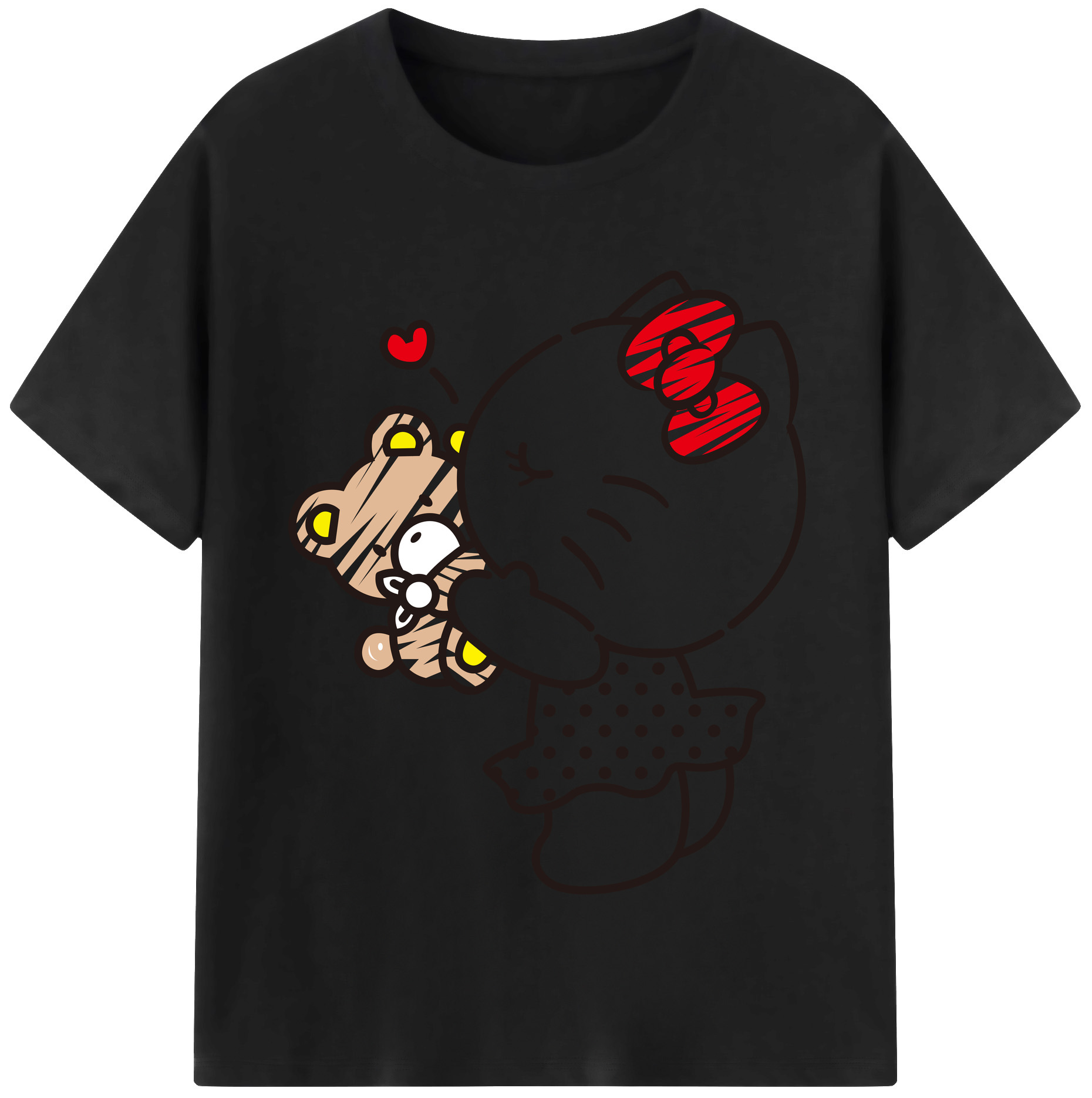 （画像用） Hello Kitty ハローキティ 綿100％半袖Tシャツ（フロントプリント）