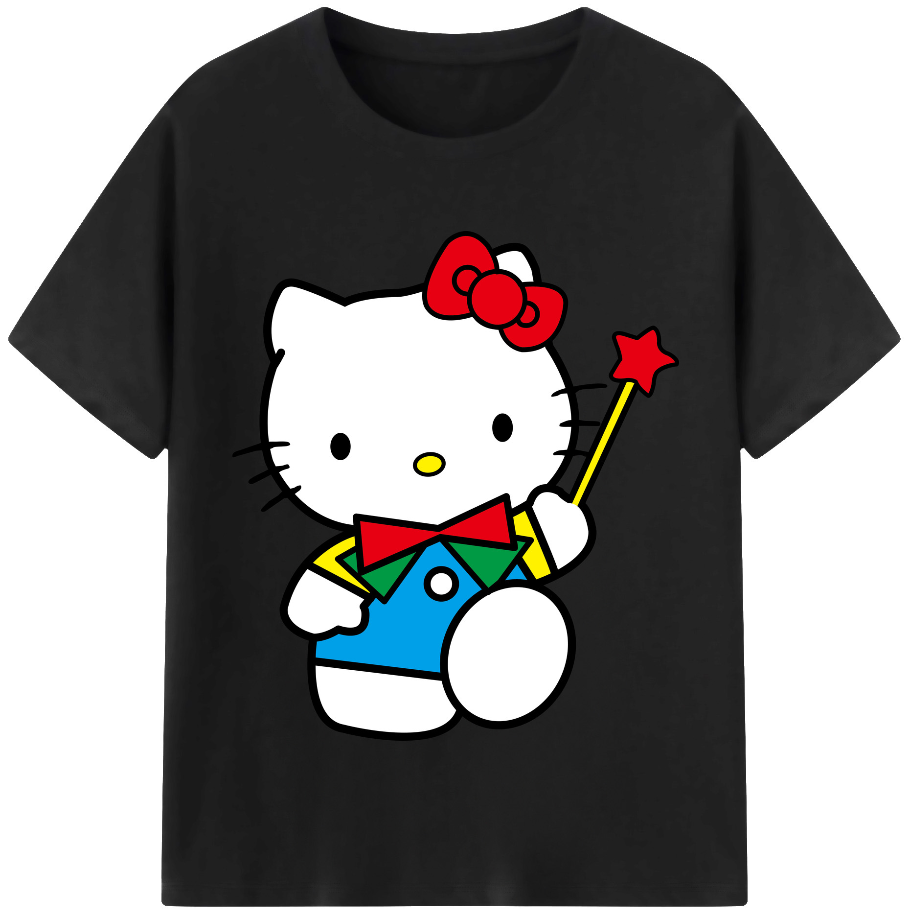 （画像用） Hello Kitty ハローキティ 綿100％半袖Tシャツ（フロントプリント）