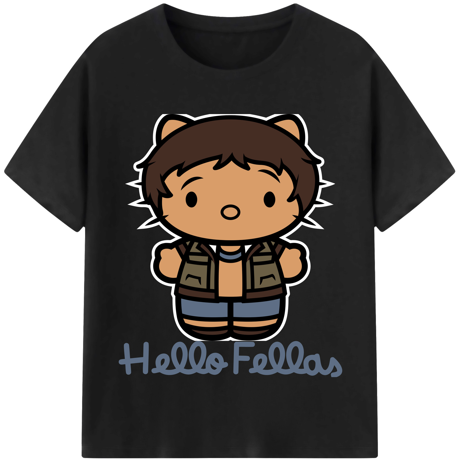 （画像用） Hello Kitty ハローキティ 綿100％半袖Tシャツ（フロントプリント）
