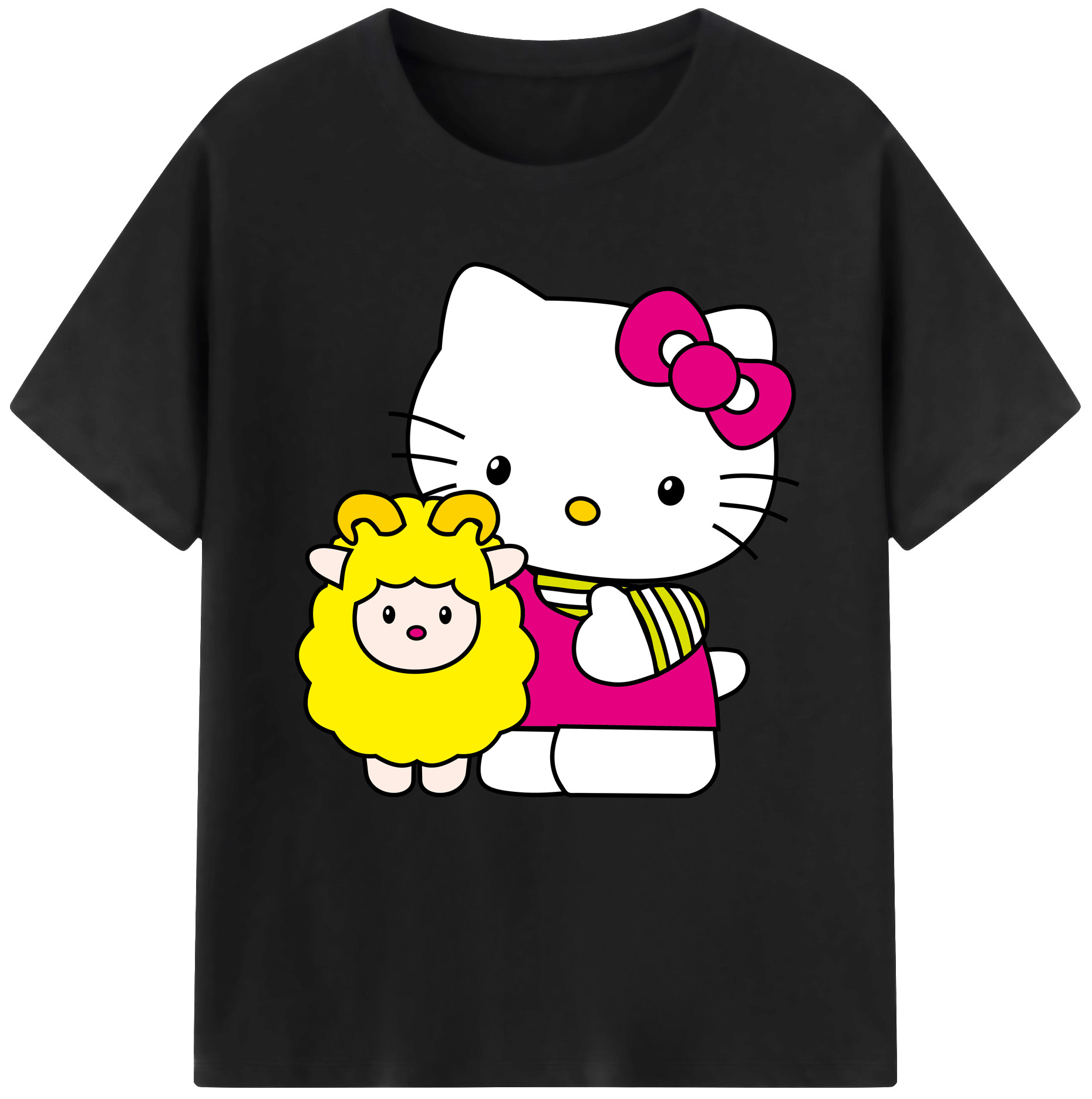 （画像用） Hello Kitty ハローキティ 綿100％半袖Tシャツ（フロントプリント）