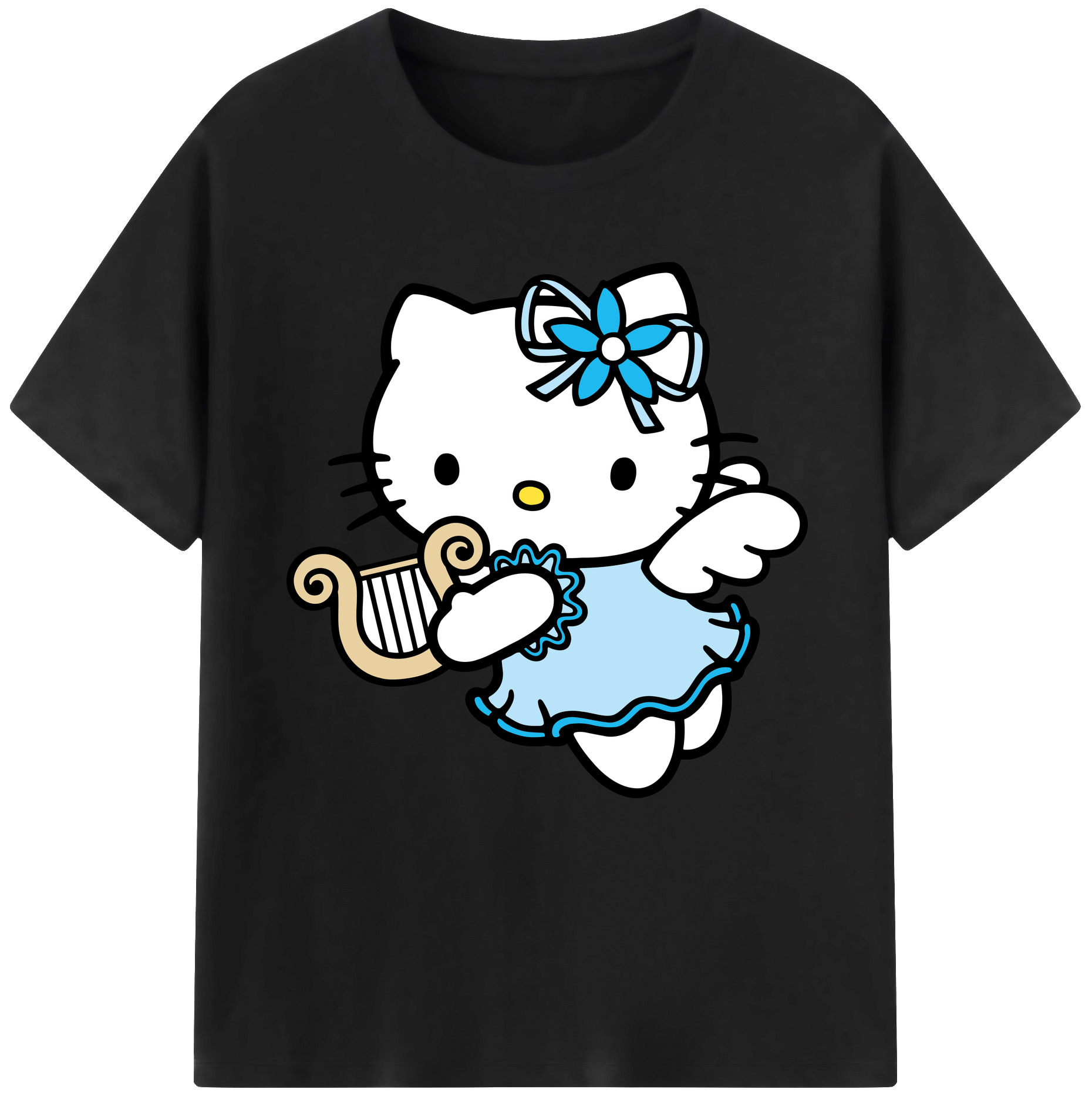 （画像用） Hello Kitty ハローキティ 綿100％半袖Tシャツ（フロントプリント）
