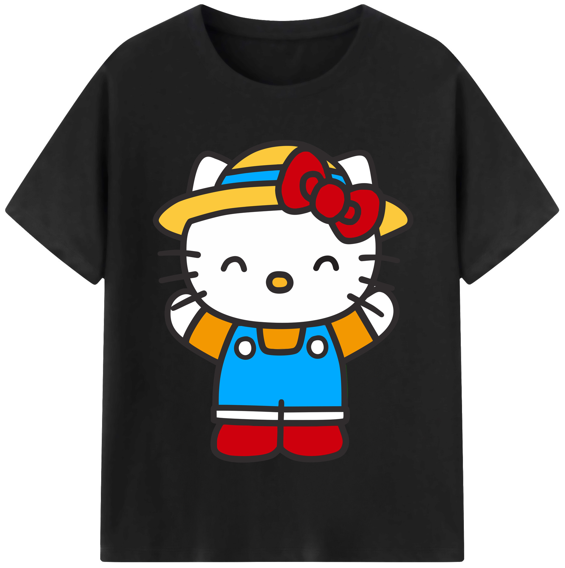 （画像用） Hello Kitty ハローキティ 綿100％半袖Tシャツ（フロントプリント）