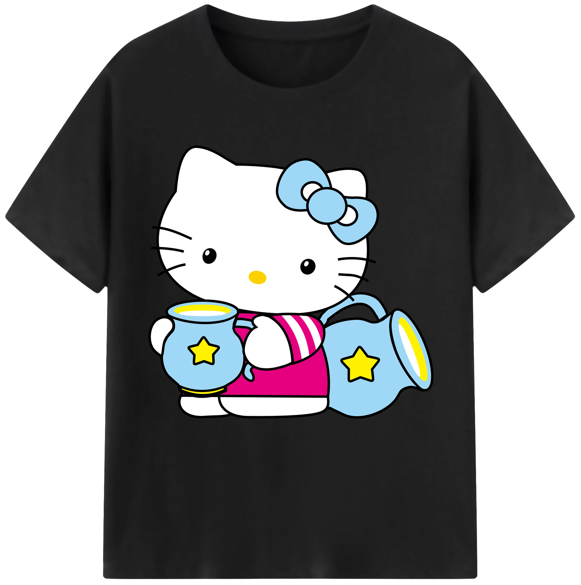 （画像用） Hello Kitty ハローキティ 綿100％半袖Tシャツ（フロントプリント）
