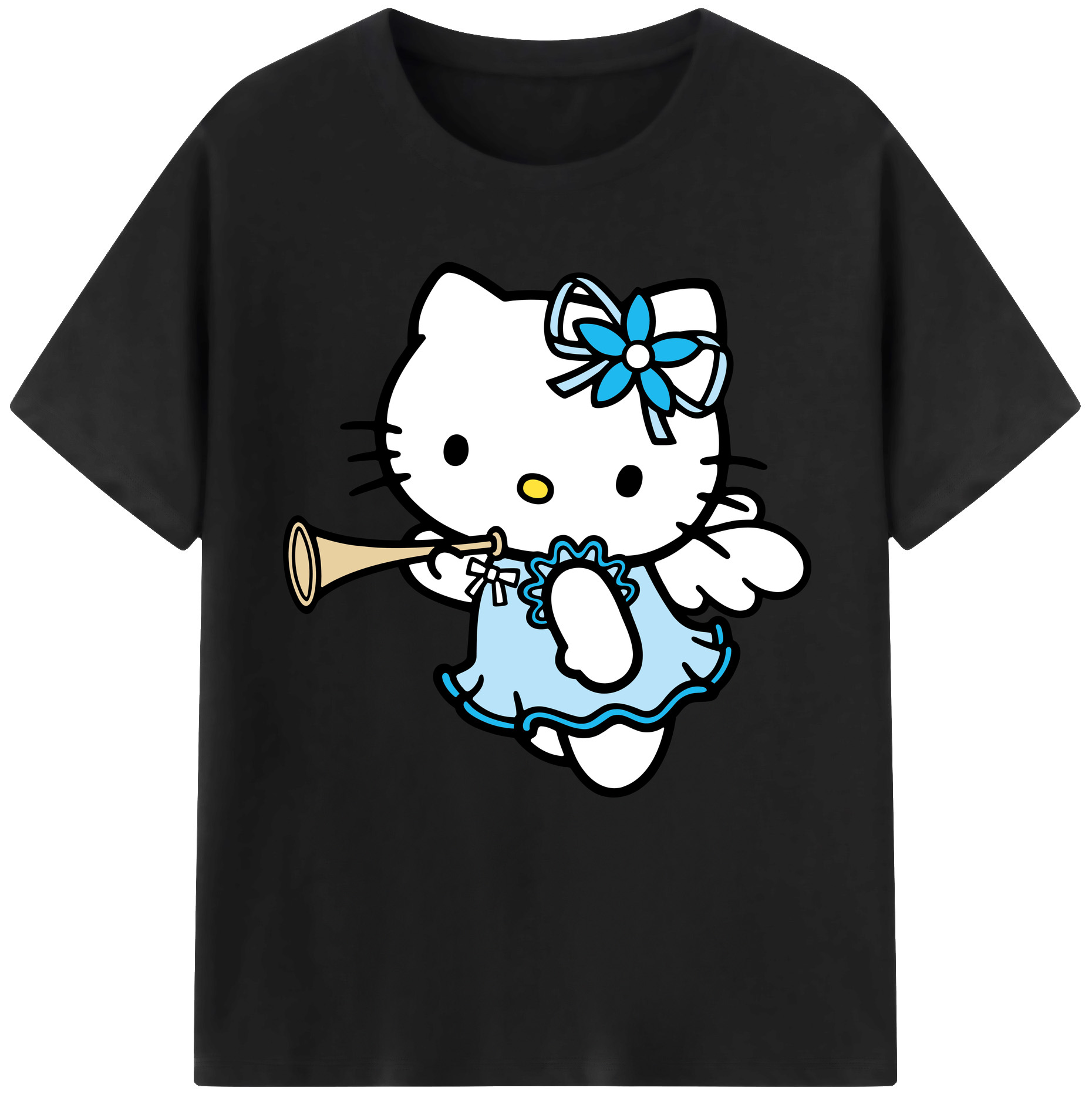 （画像用） Hello Kitty ハローキティ 綿100％半袖Tシャツ（フロントプリント）