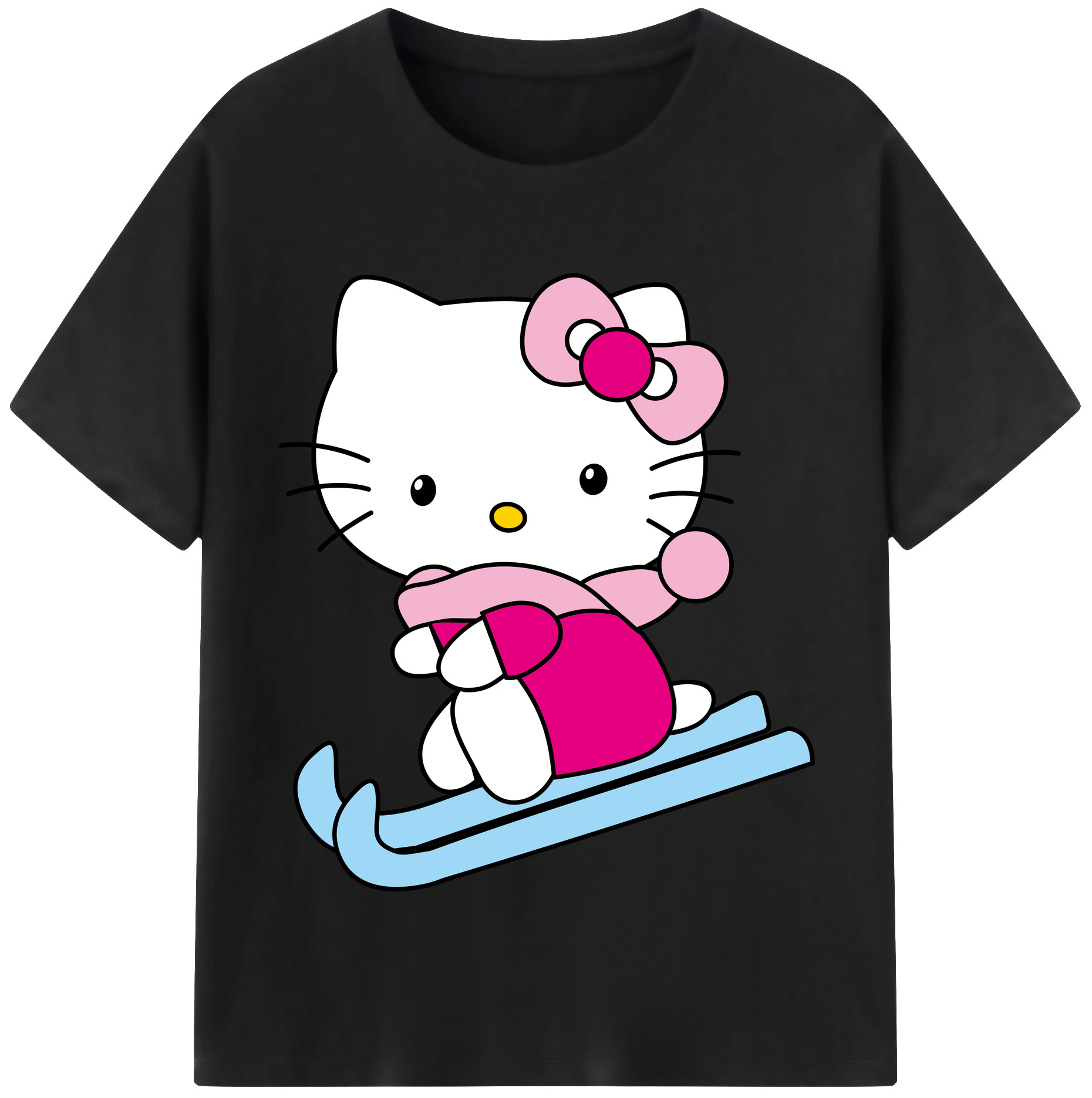 （画像用） Hello Kitty ハローキティ 綿100％半袖Tシャツ（フロントプリント）