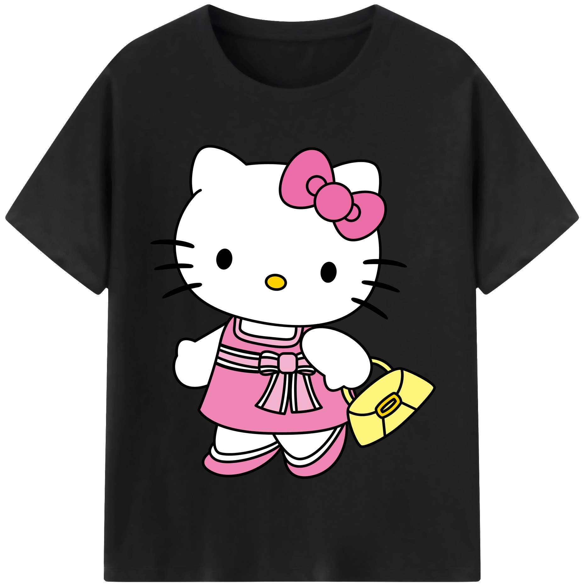 （画像用） Hello Kitty ハローキティ 綿100％半袖Tシャツ（フロントプリント）