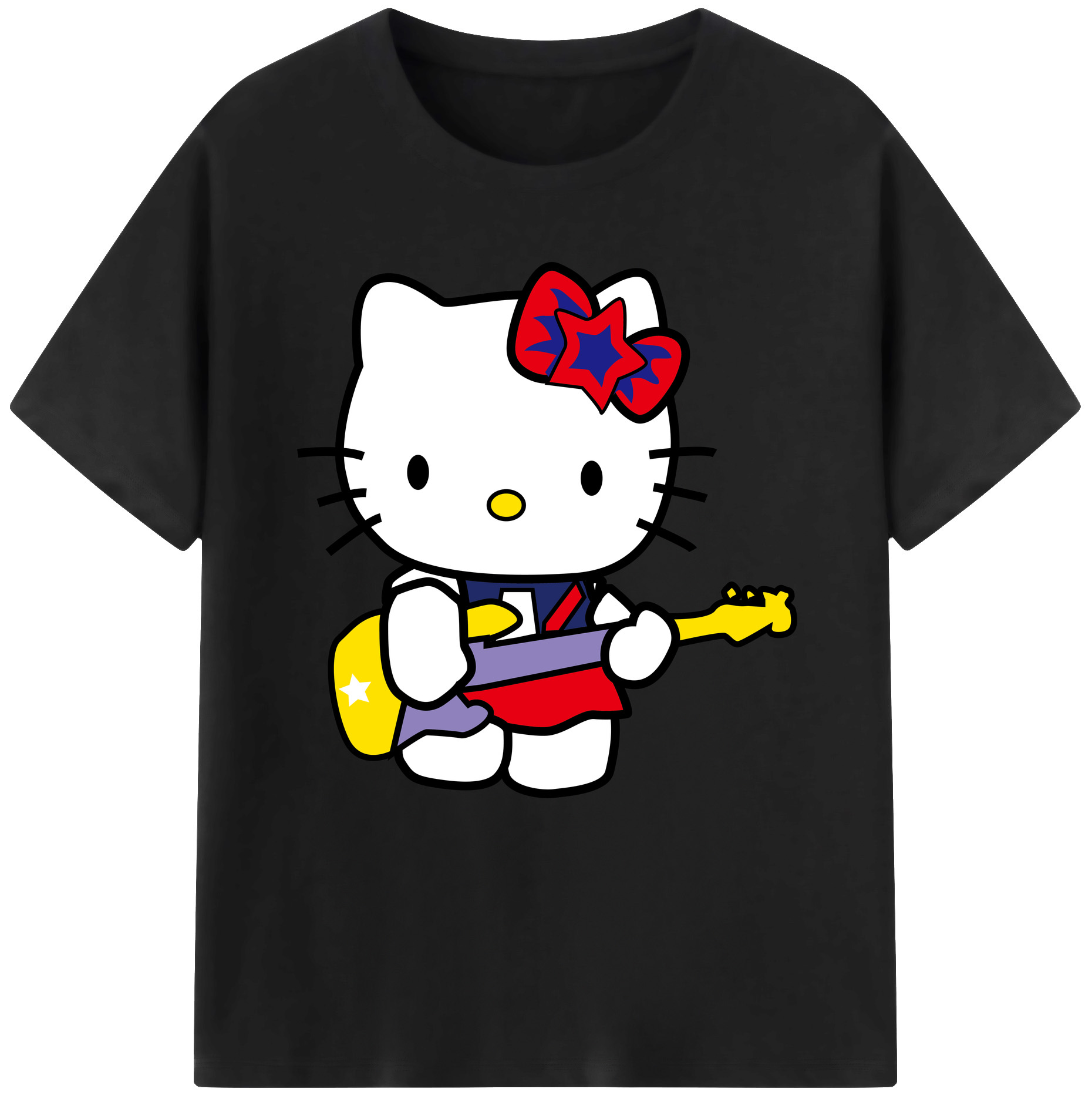 （画像用） Hello Kitty ハローキティ 綿100％半袖Tシャツ（フロントプリント）