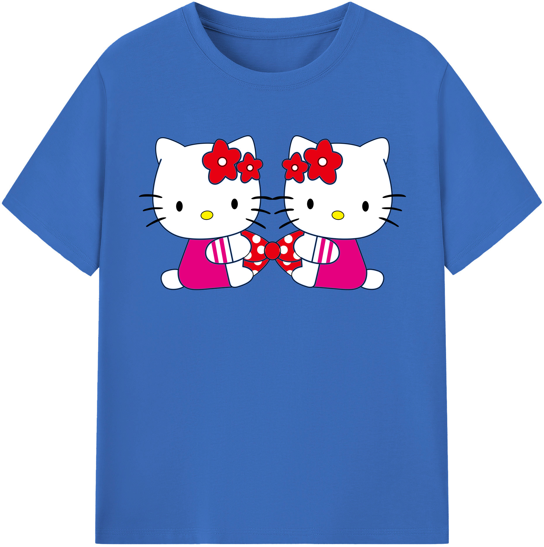 （画像用） Hello Kitty ハローキティ 綿100％半袖Tシャツ（フロントプリント）