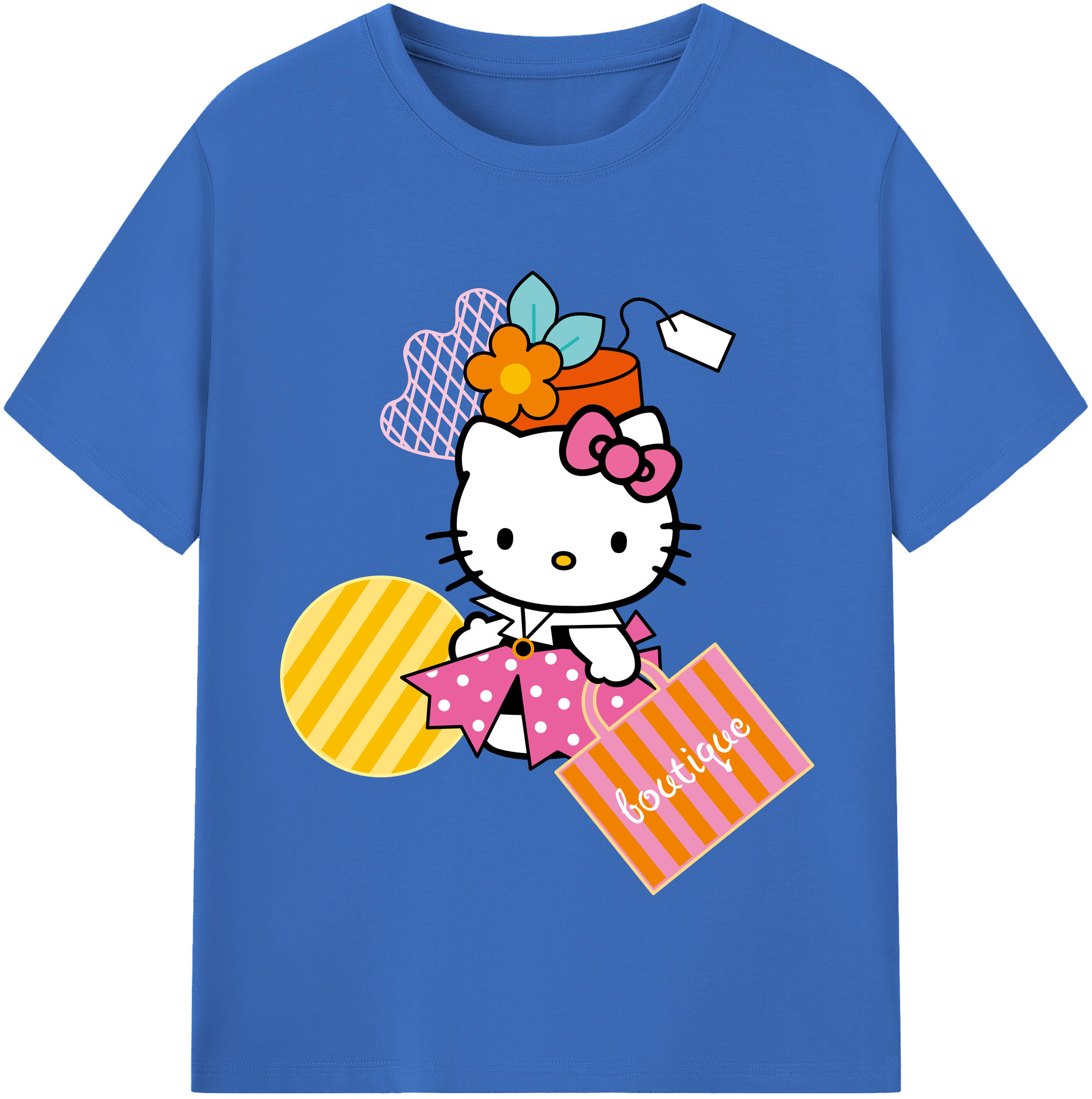 （画像用） Hello Kitty ハローキティ 綿100％半袖Tシャツ（フロントプリント）