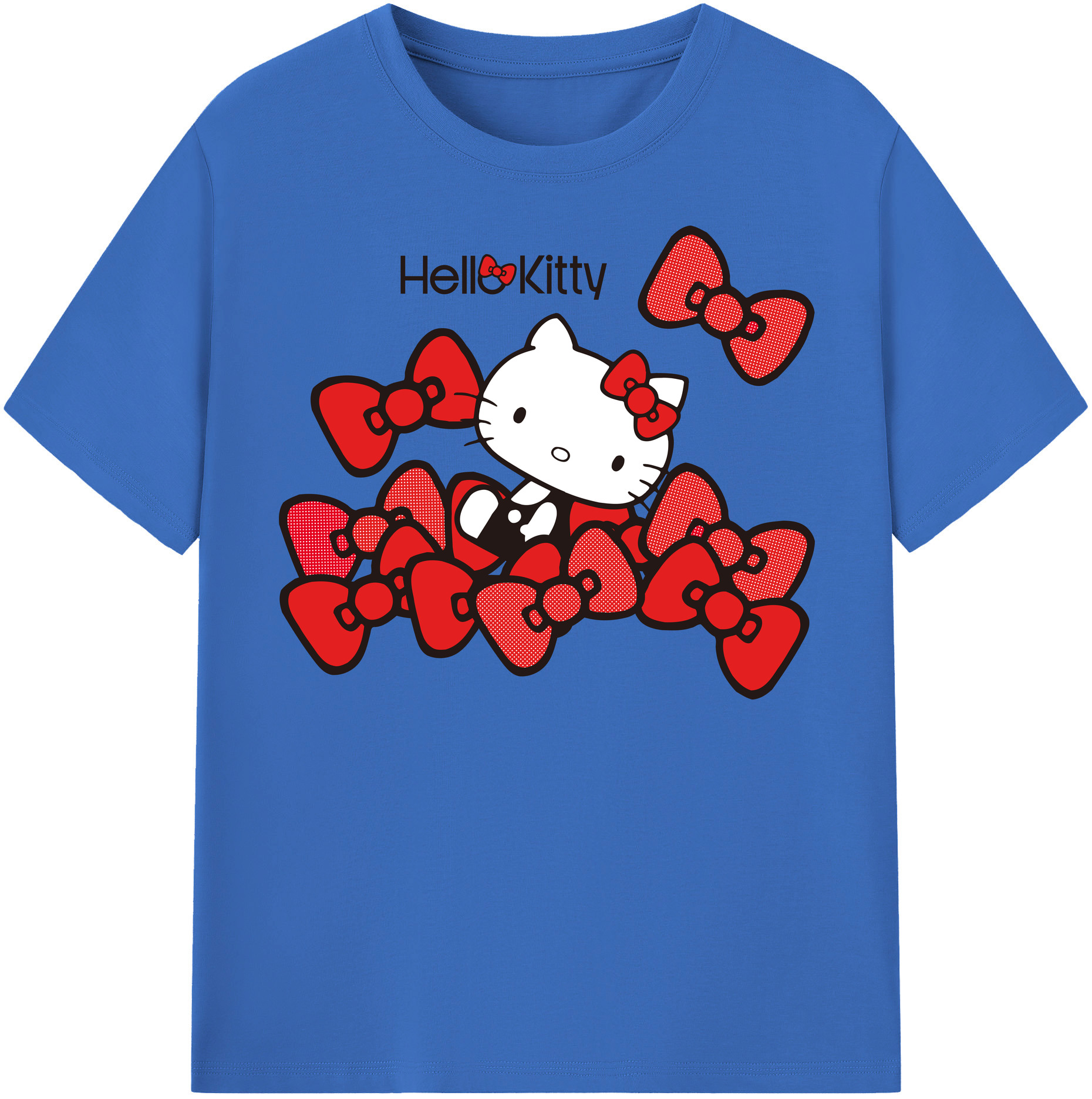 （画像用） Hello Kitty ハローキティ 綿100％半袖Tシャツ（フロントプリント）