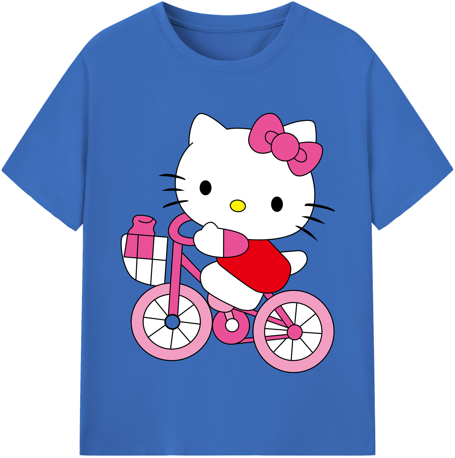 （画像用） Hello Kitty ハローキティ 綿100％半袖Tシャツ（フロントプリント）