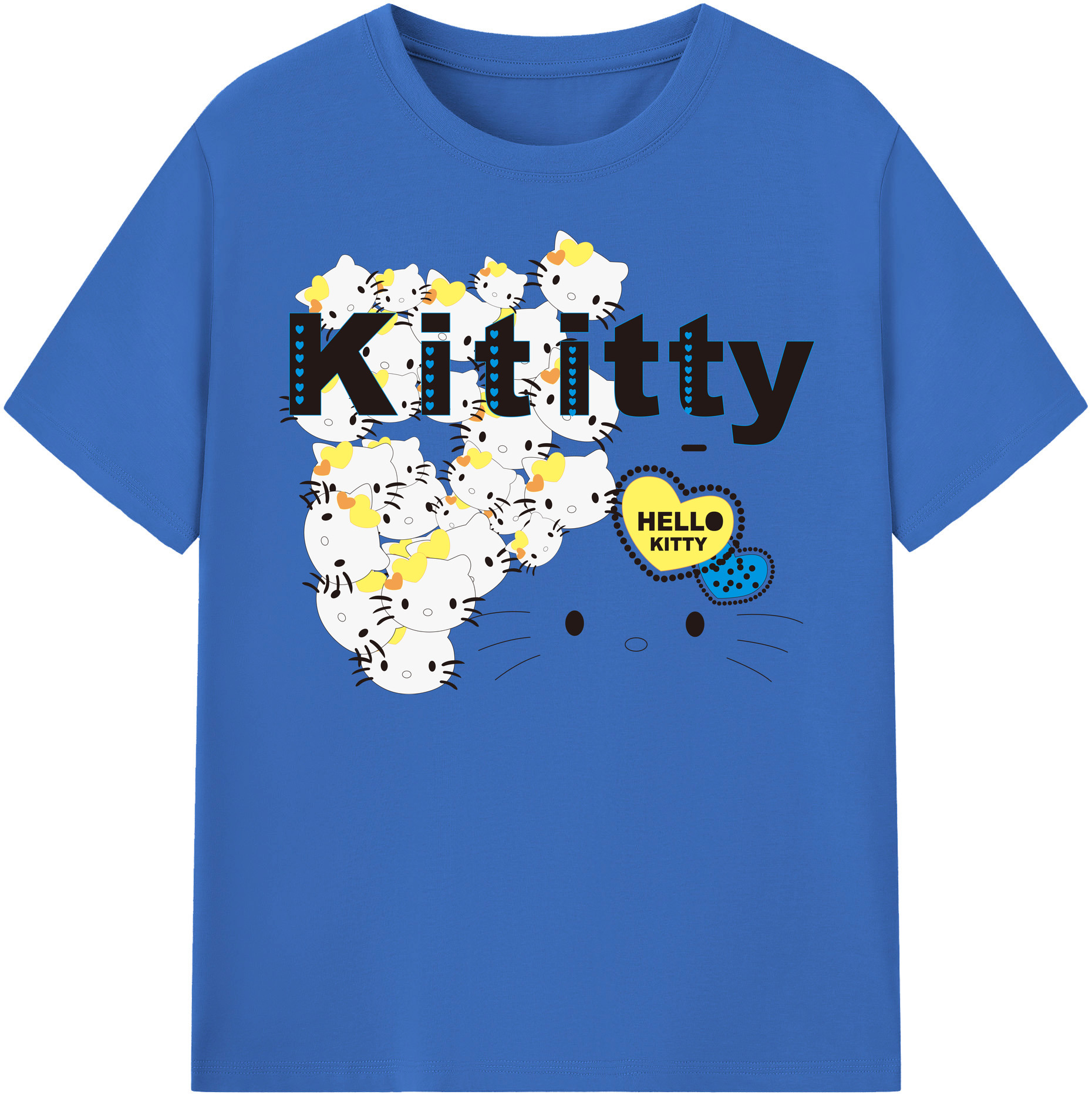 （画像用） Hello Kitty ハローキティ 綿100％半袖Tシャツ（フロントプリント）