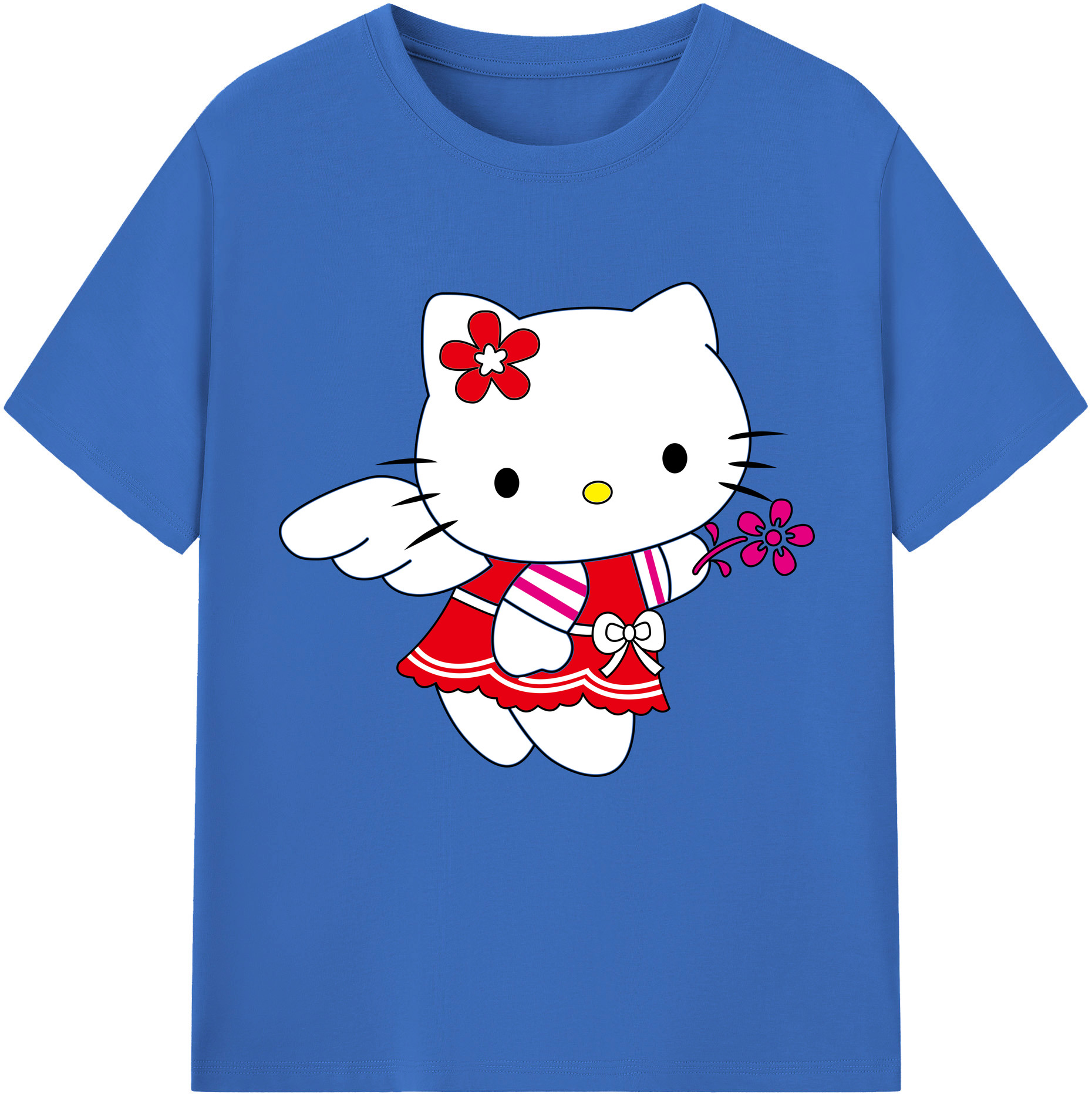 （画像用） Hello Kitty ハローキティ 綿100％半袖Tシャツ（フロントプリント）