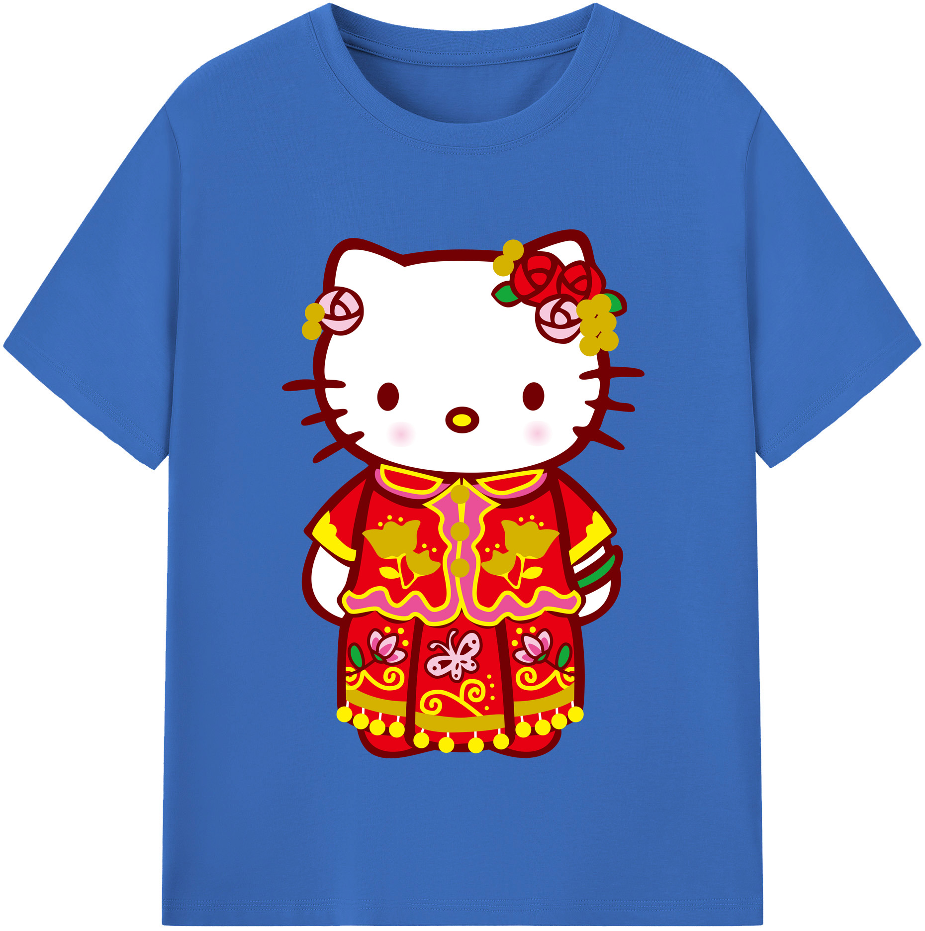 （画像用） Hello Kitty ハローキティ 綿100％半袖Tシャツ（フロントプリント）