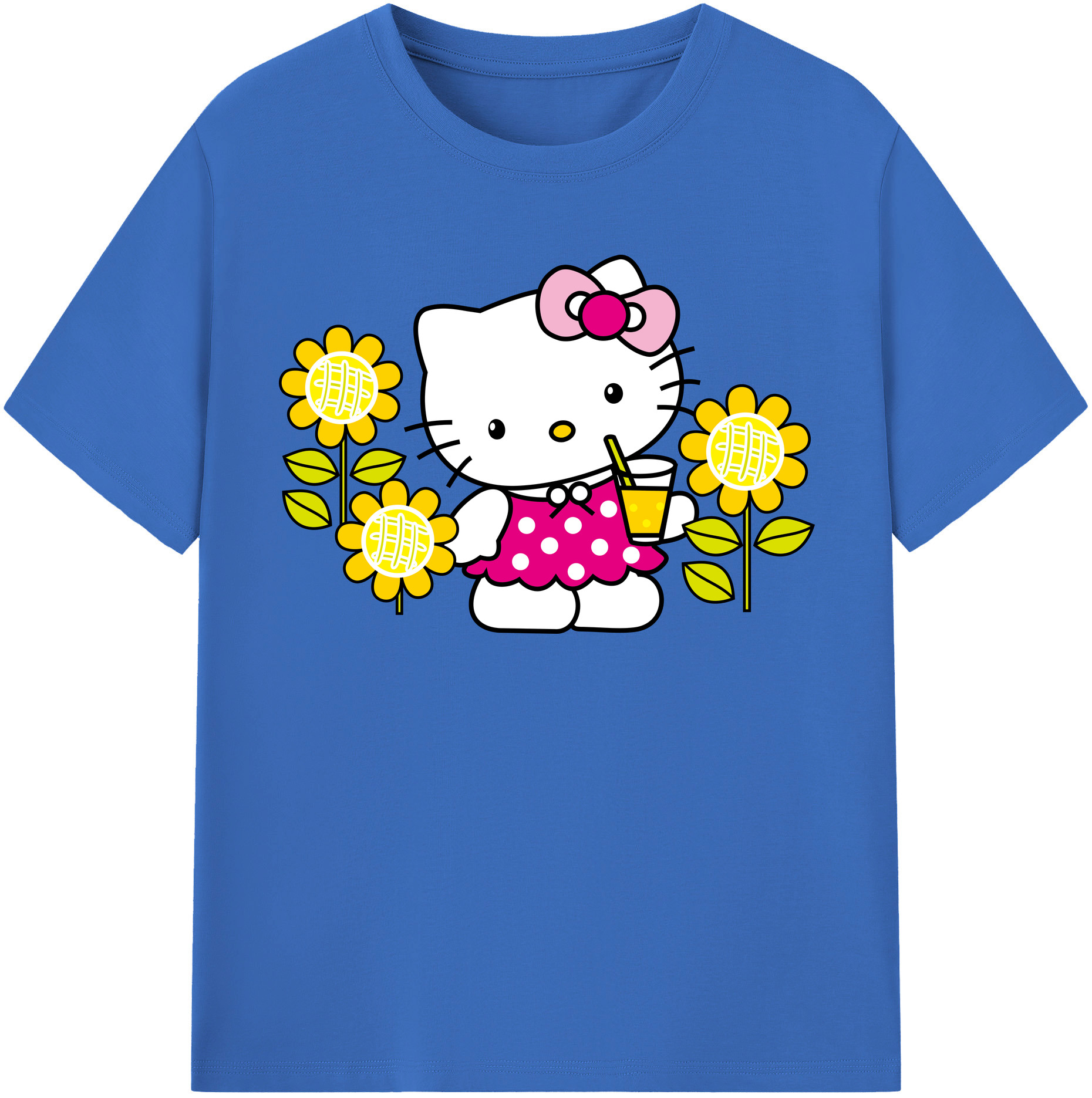 （画像用） Hello Kitty ハローキティ 綿100％半袖Tシャツ（フロントプリント）