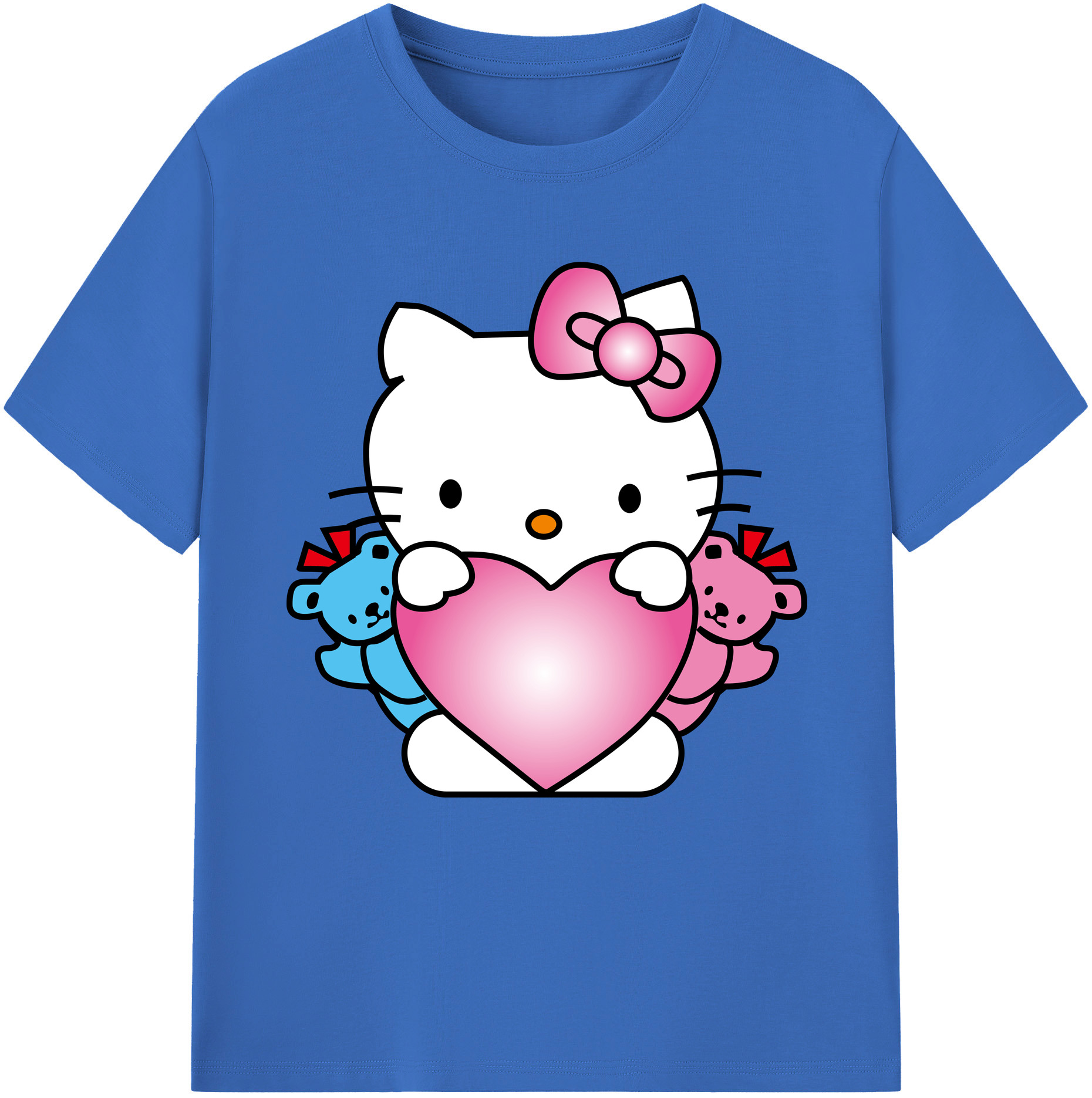 （画像用） Hello Kitty ハローキティ 綿100％半袖Tシャツ（フロントプリント）