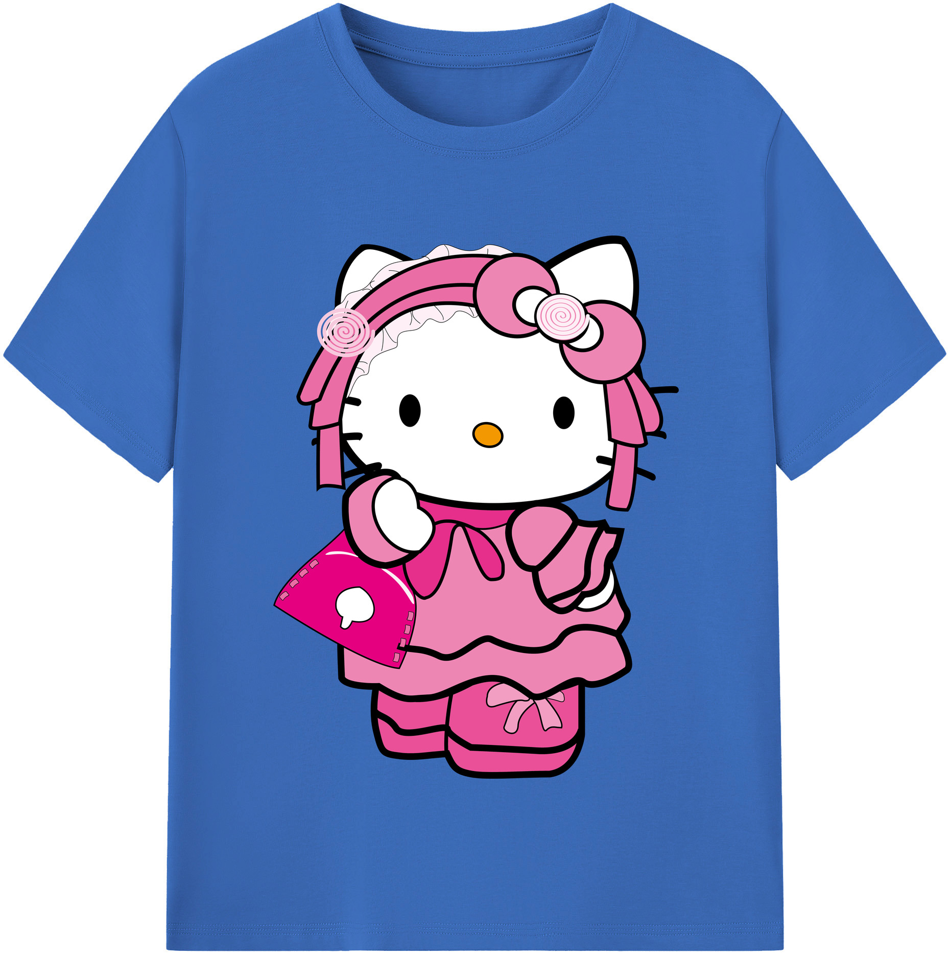 （画像用） Hello Kitty ハローキティ 綿100％半袖Tシャツ（フロントプリント）